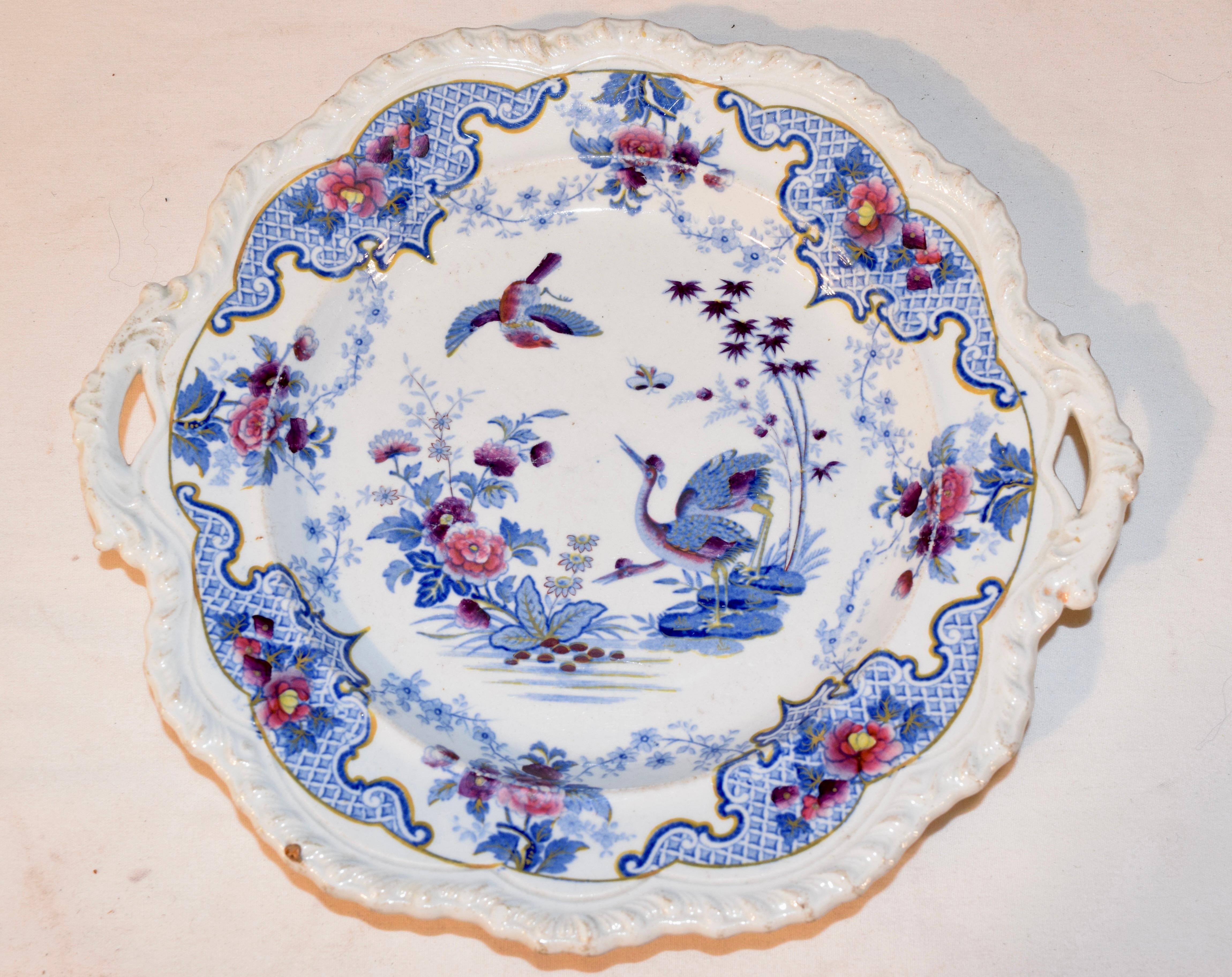 Pair of 19th Century Ridgway Sandwich Plates In Good Condition For Sale In High Point, NC