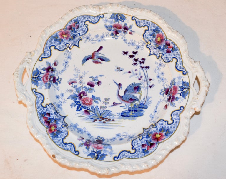 Pair of 19th Century Ridgway Sandwich Plates For Sale at 1stDibs