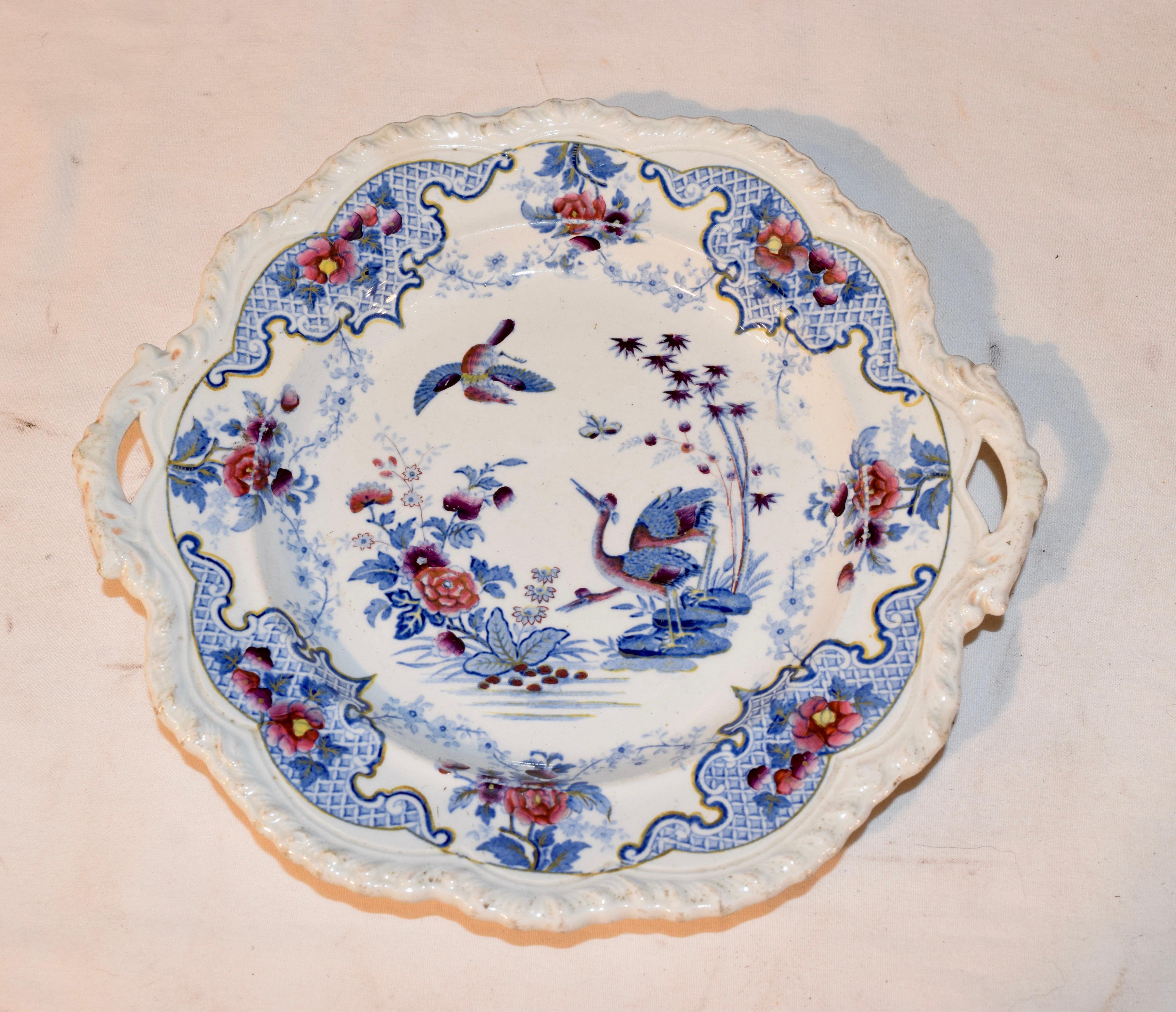 Pair of 19th Century Ridgway Sandwich Plates For Sale 1