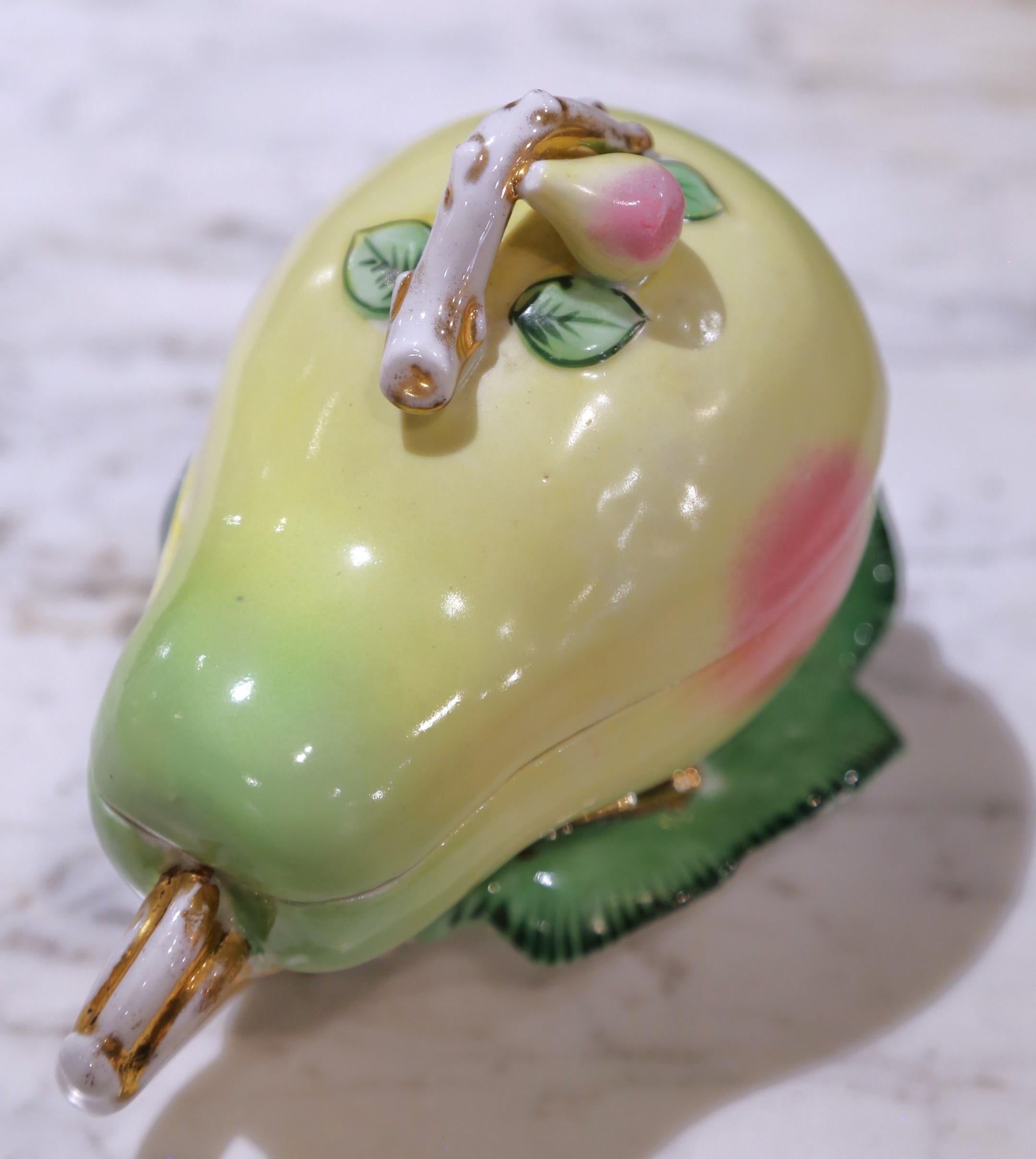 Pair of 19th Century Russian Kuznetsov Hand-Painted Porcelain Pear-Form Tureens In Excellent Condition For Sale In Dallas, TX