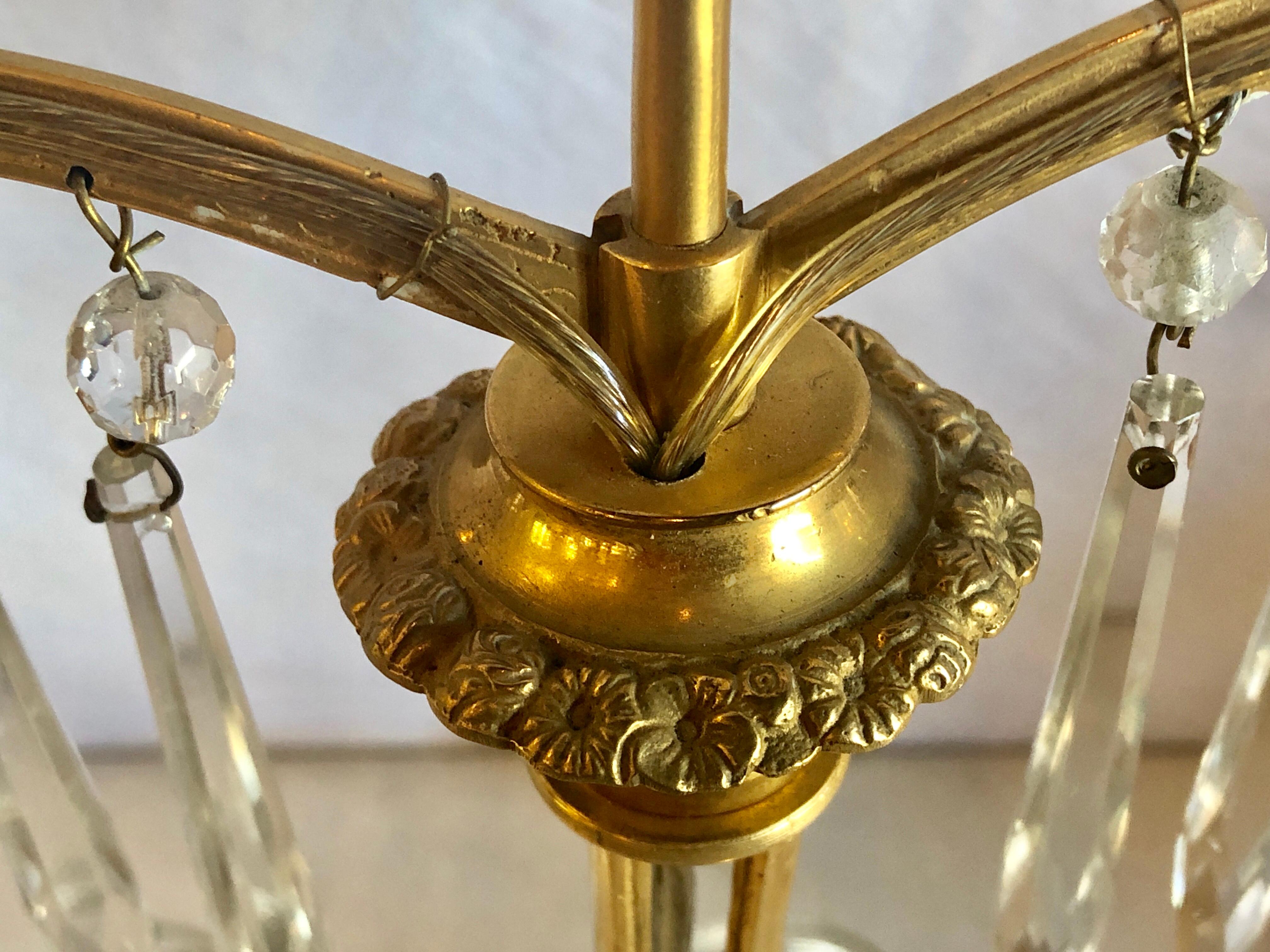 Pair of 19th Century Russian Neoclassical Gilded Bronze Table Lamp For Sale 8