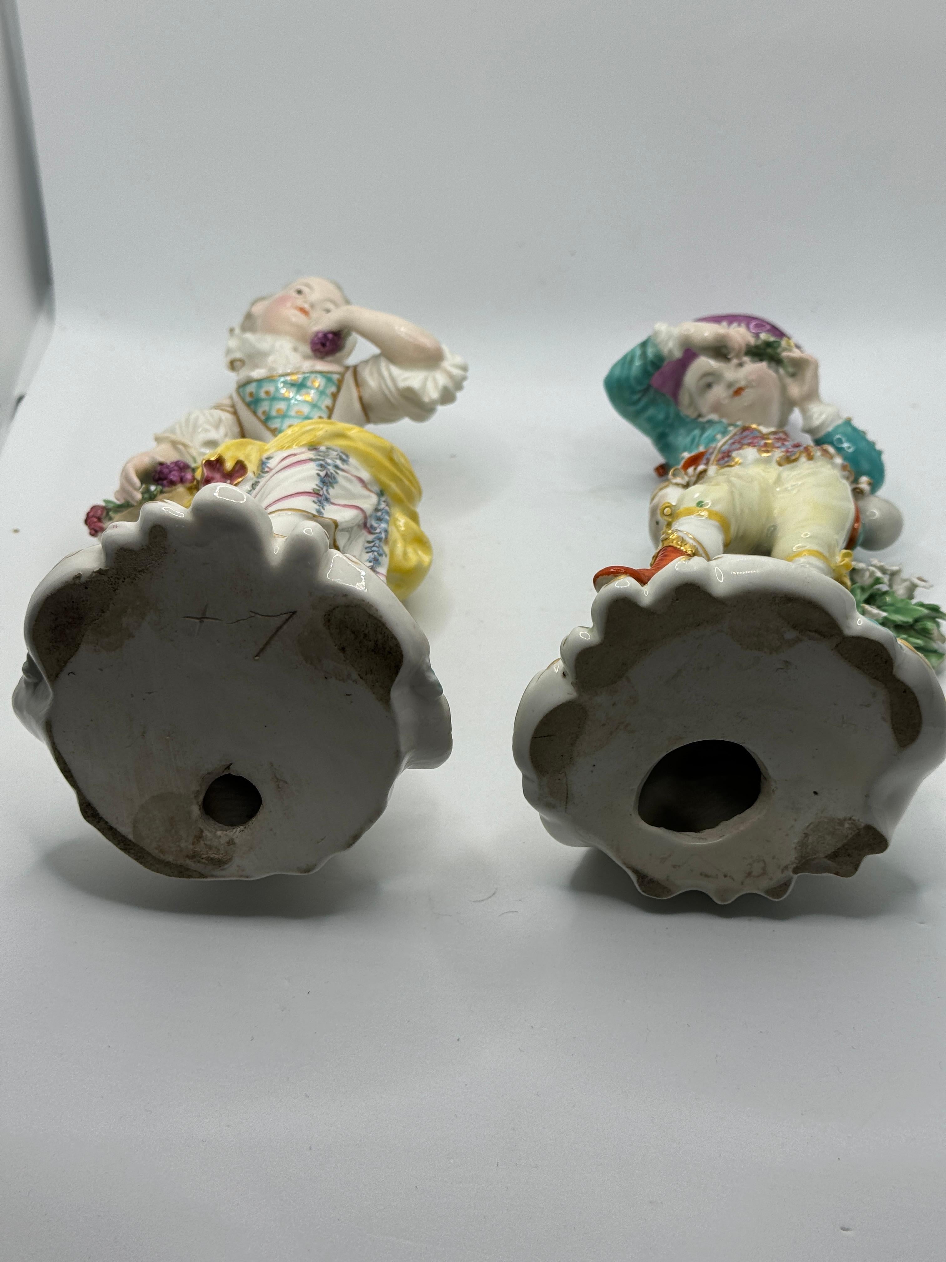 Pair of 19th Century Samson Derby Figures of Autumn & Spring For Sale 3