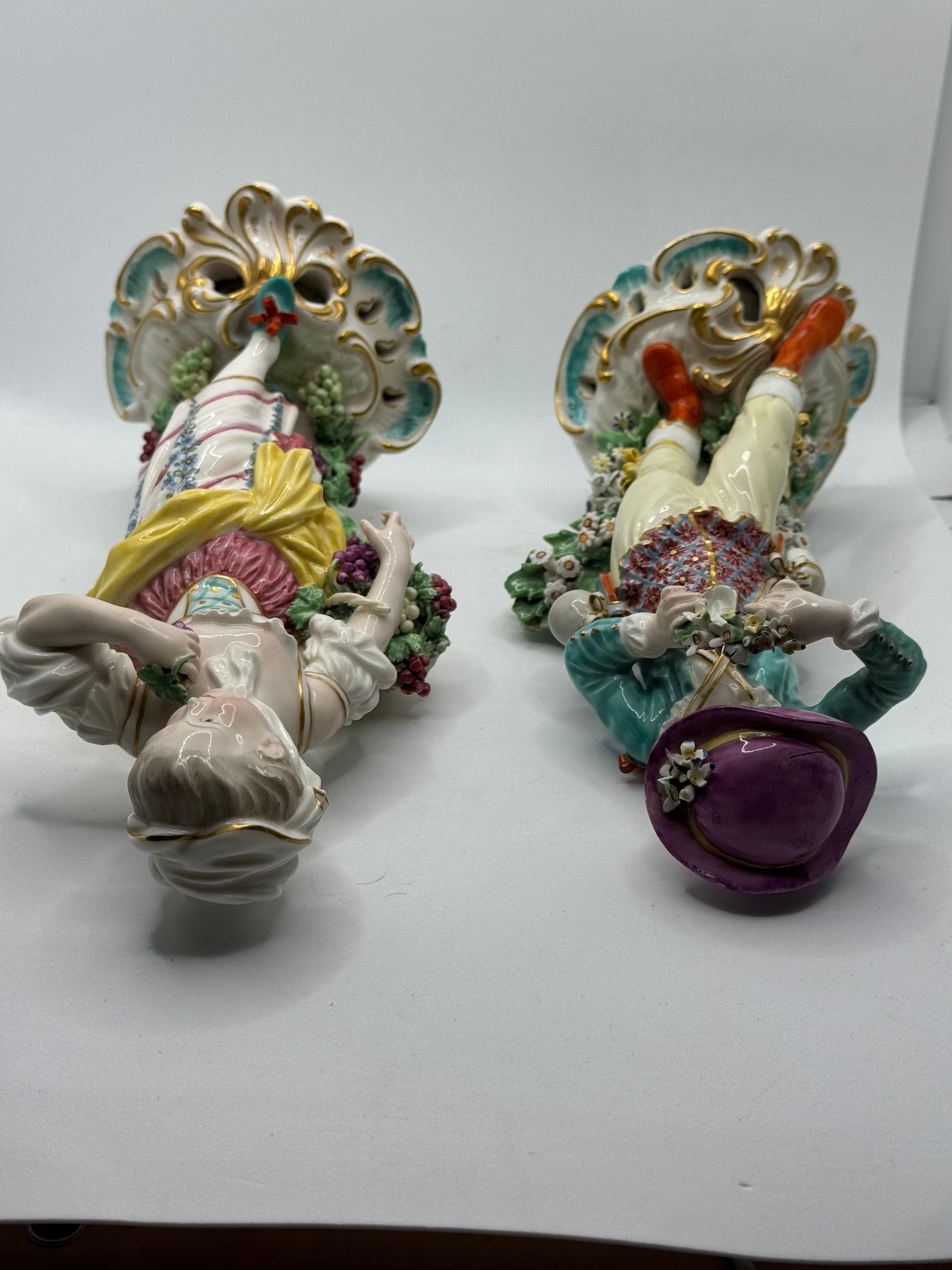 Pair of 19th Century Samson Derby Figures of Autumn & Spring For Sale 2
