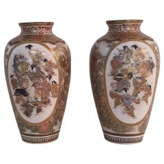 Pair of 19th Century Satsuma Vases