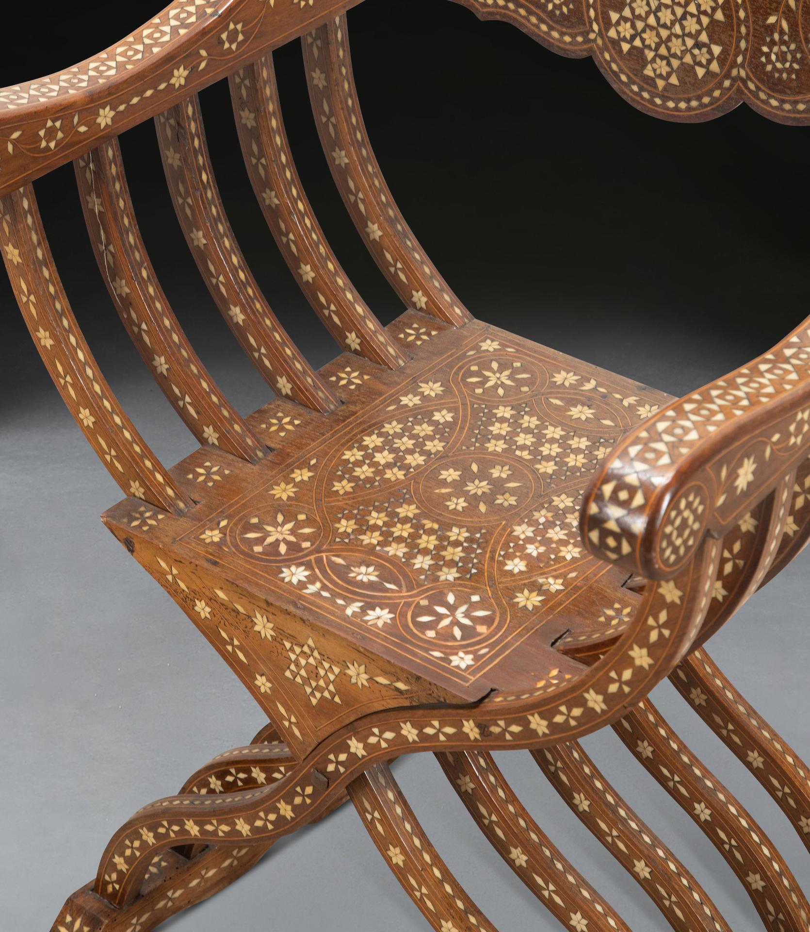 Pair of 19th Century Savonarola Chairs 4