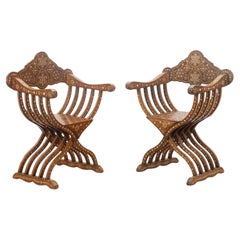 Pair of 19th Century Savonarola Chairs