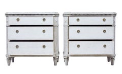 Pair of 19th Century Scandinavian Commodes with Faux Marble Tops