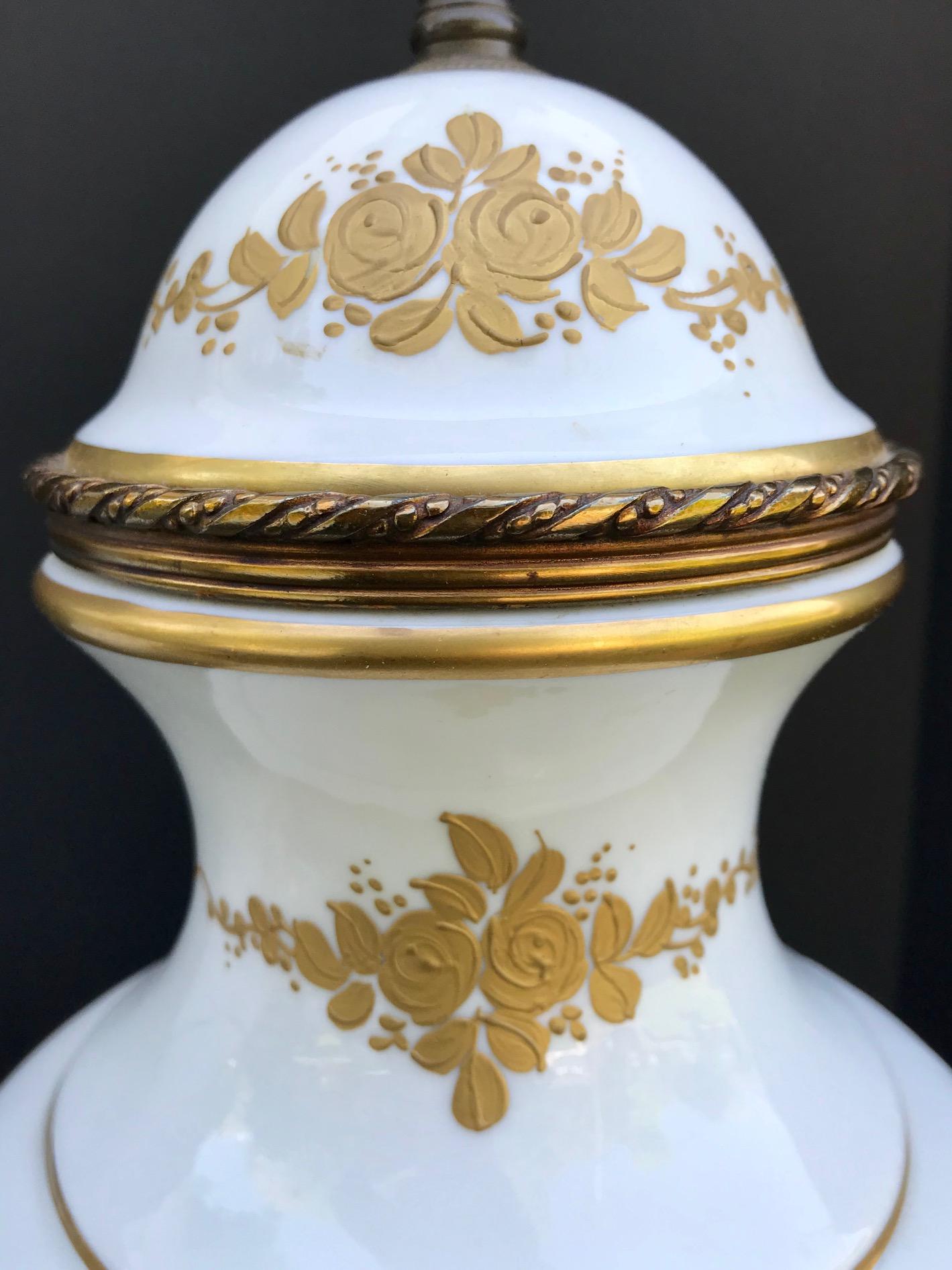 French Pair of 19th Century Sèvres Porcelain Vase Lamps, France