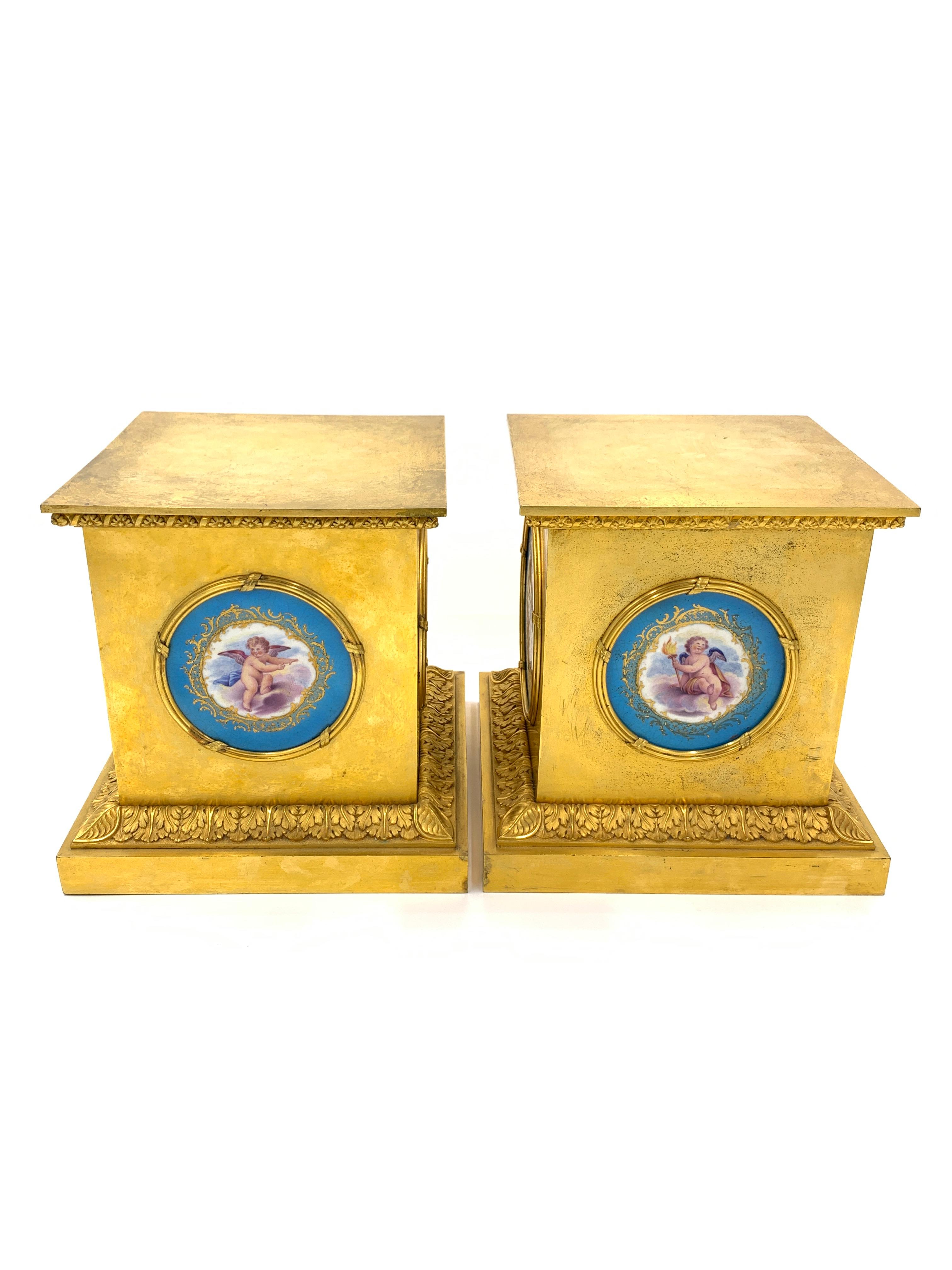 French Pair of 19th Century Sevres Style Stands For Sale