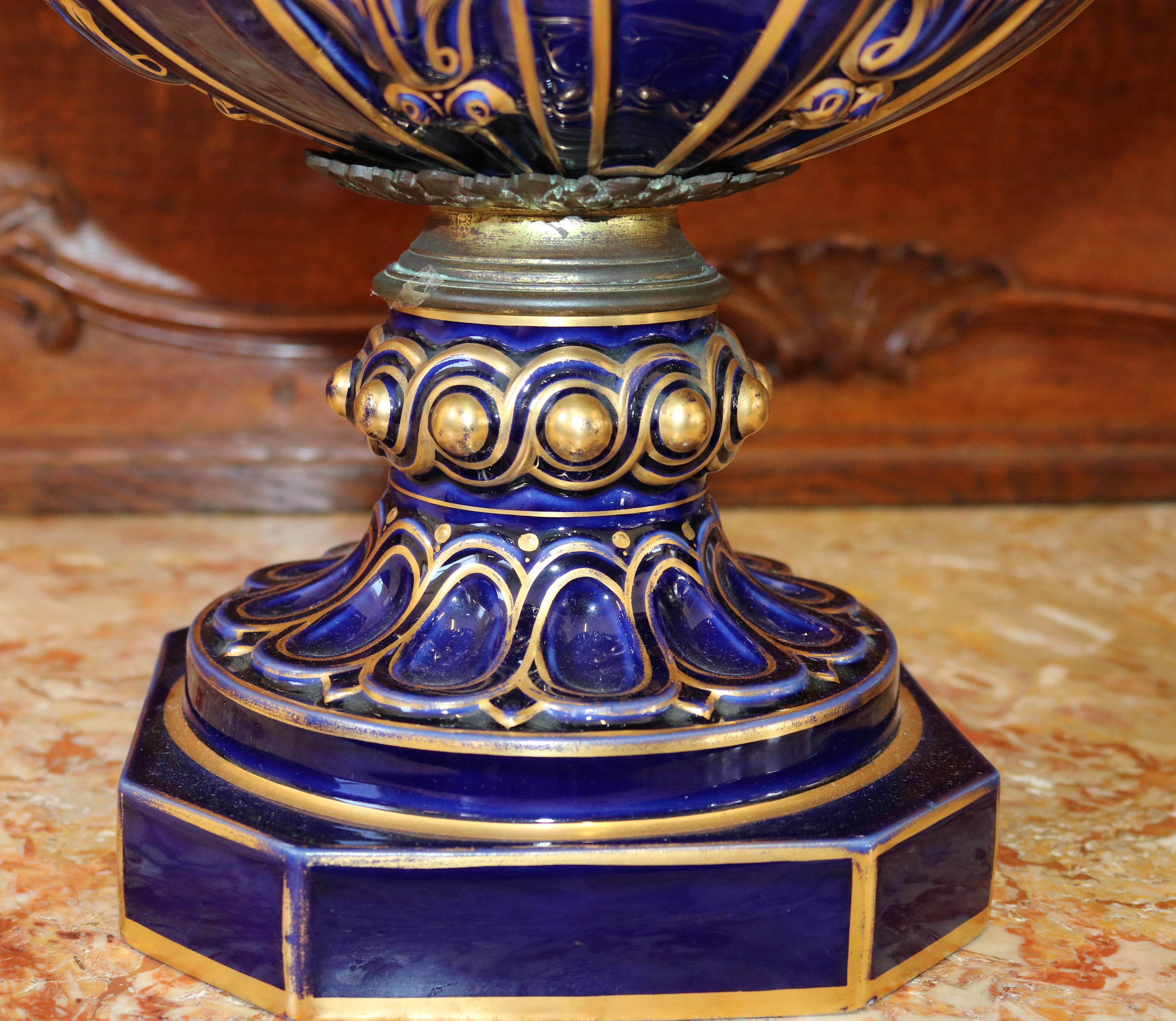 Pair of 19th Century Sevres Style Vases After The Sevres Vase Grec A Ornements For Sale 1