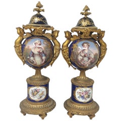Pair of 19th Century Sèvres-Style Vases
