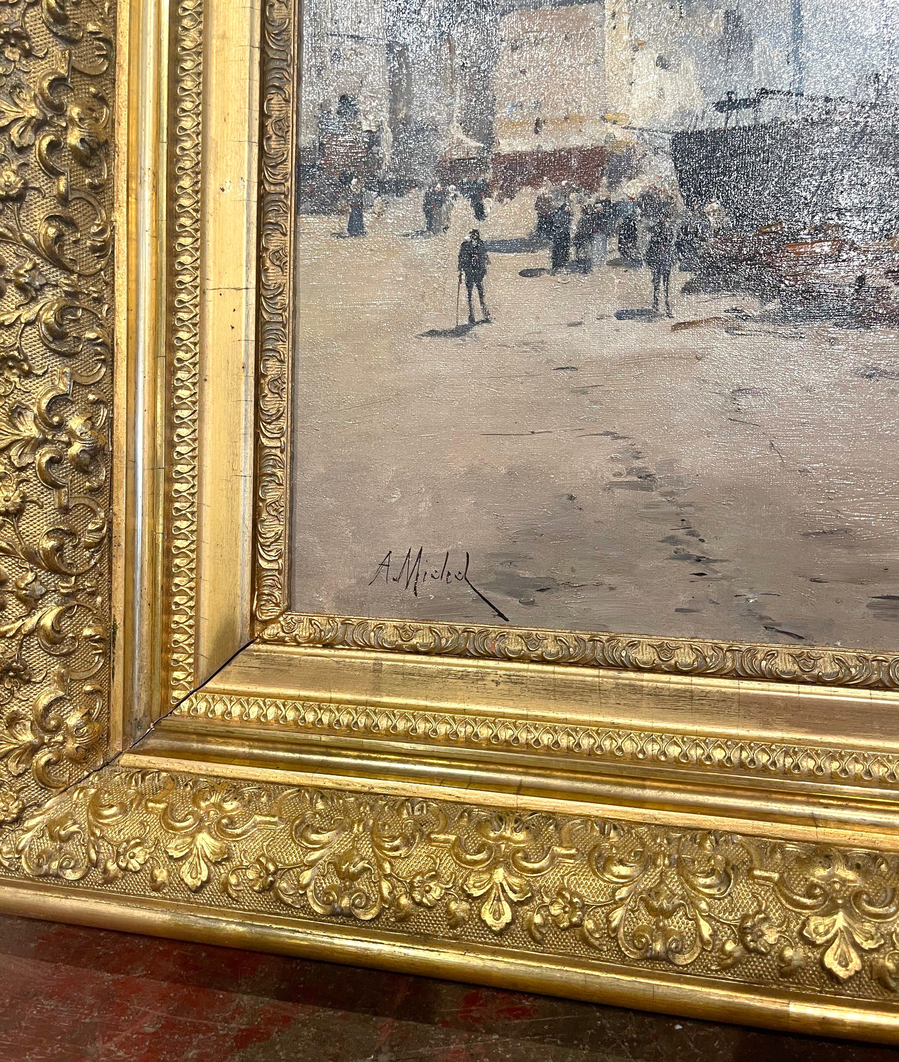 Pair of 19th Century Ship Oil Paintings Signed A. Michel for E. Galien-Laloue 1