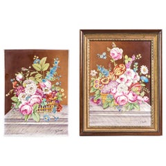 Pair of 19th Century, Signed Floral Still Life Plaques