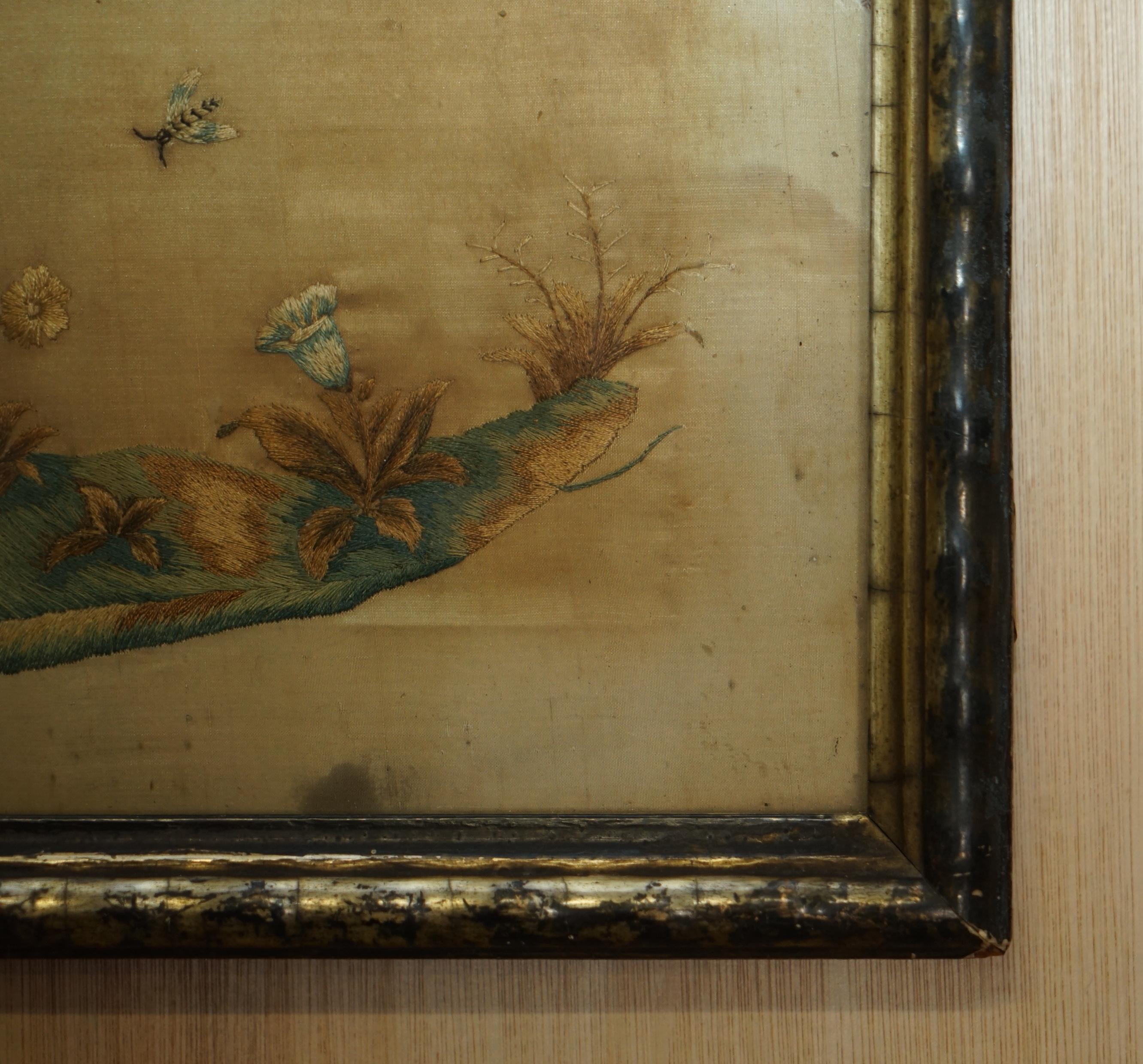 Paar handgewebte Wandteppiche aus Seide des 19. Jahrhunderts mit Bildern von Vögeln in Früchten im Angebot 2