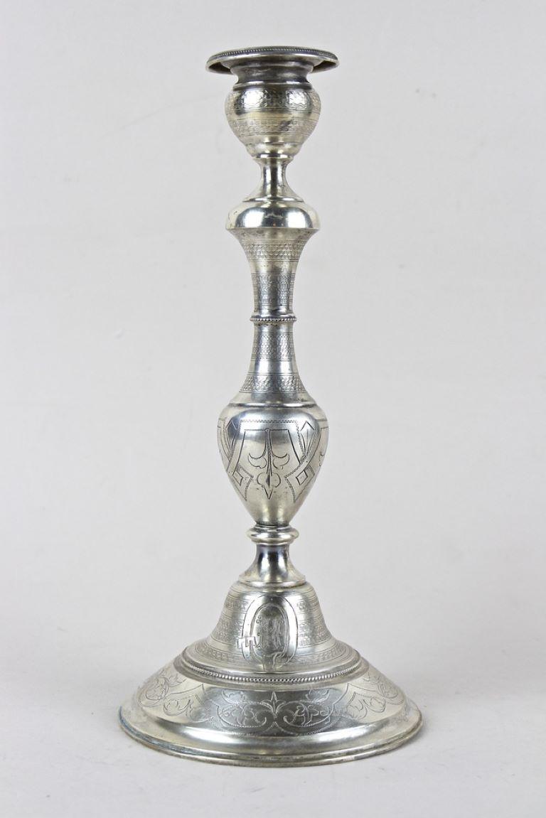 Paar Silberleuchter aus dem 19. Jahrhundert - 