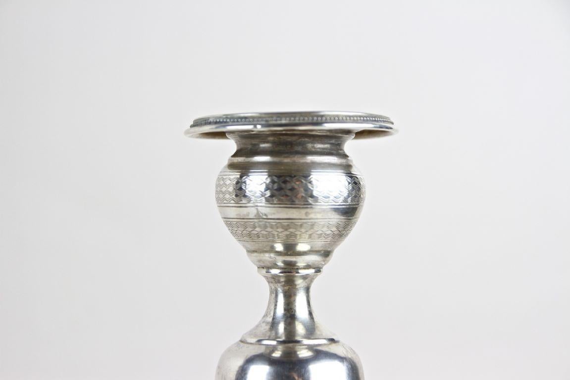 Pair Of 19th Century Silver Candlesticks - 