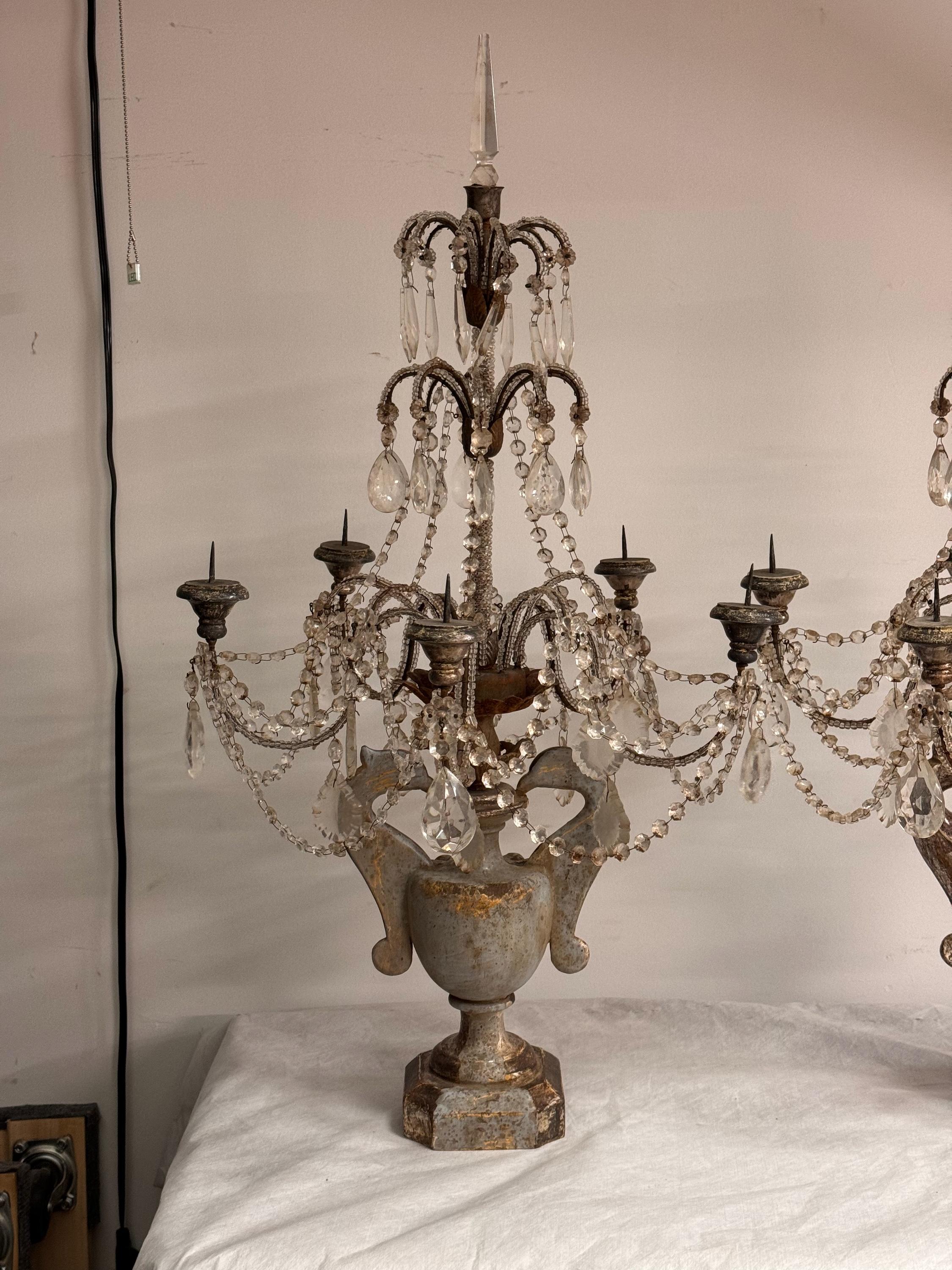 Pair of 19th Century Silver Gilt Candelabras For Sale 6