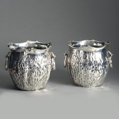 Pair of 19th Century Silver Planters or Coolers by Hukin & Heath