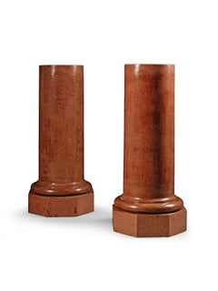 Pair of 19th Century Columns, Simulated Porphyry Scaglioli