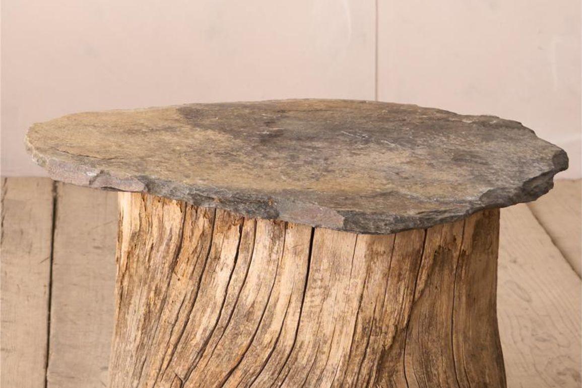 Pair of 19th century slate topped side tables 1