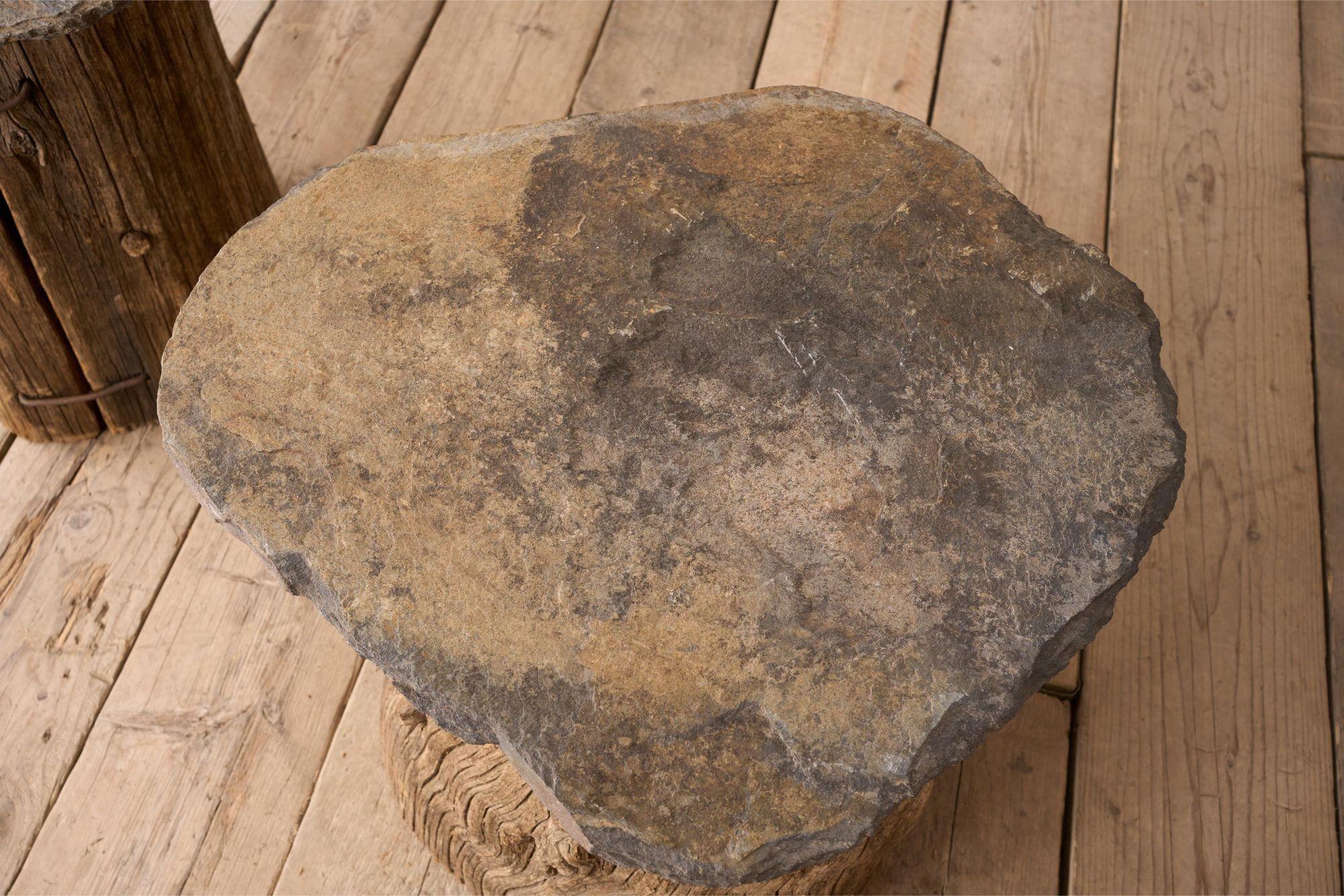 Pair of 19th century slate topped side tables 2