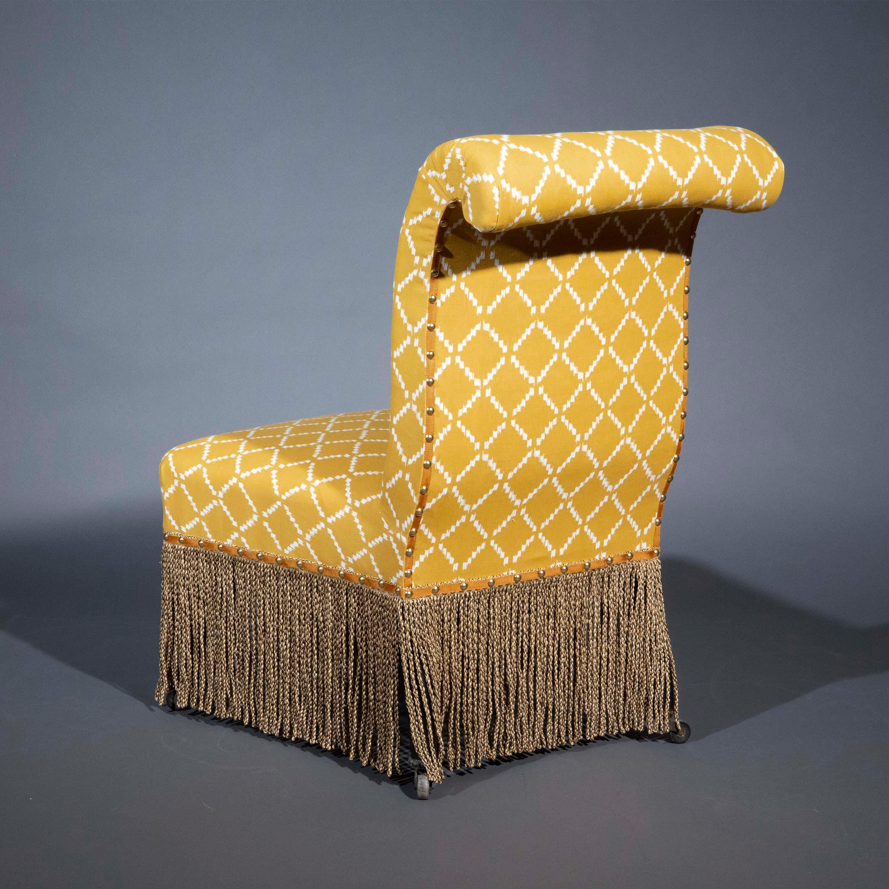 Pair of 19th Century Slipper Chairs 5