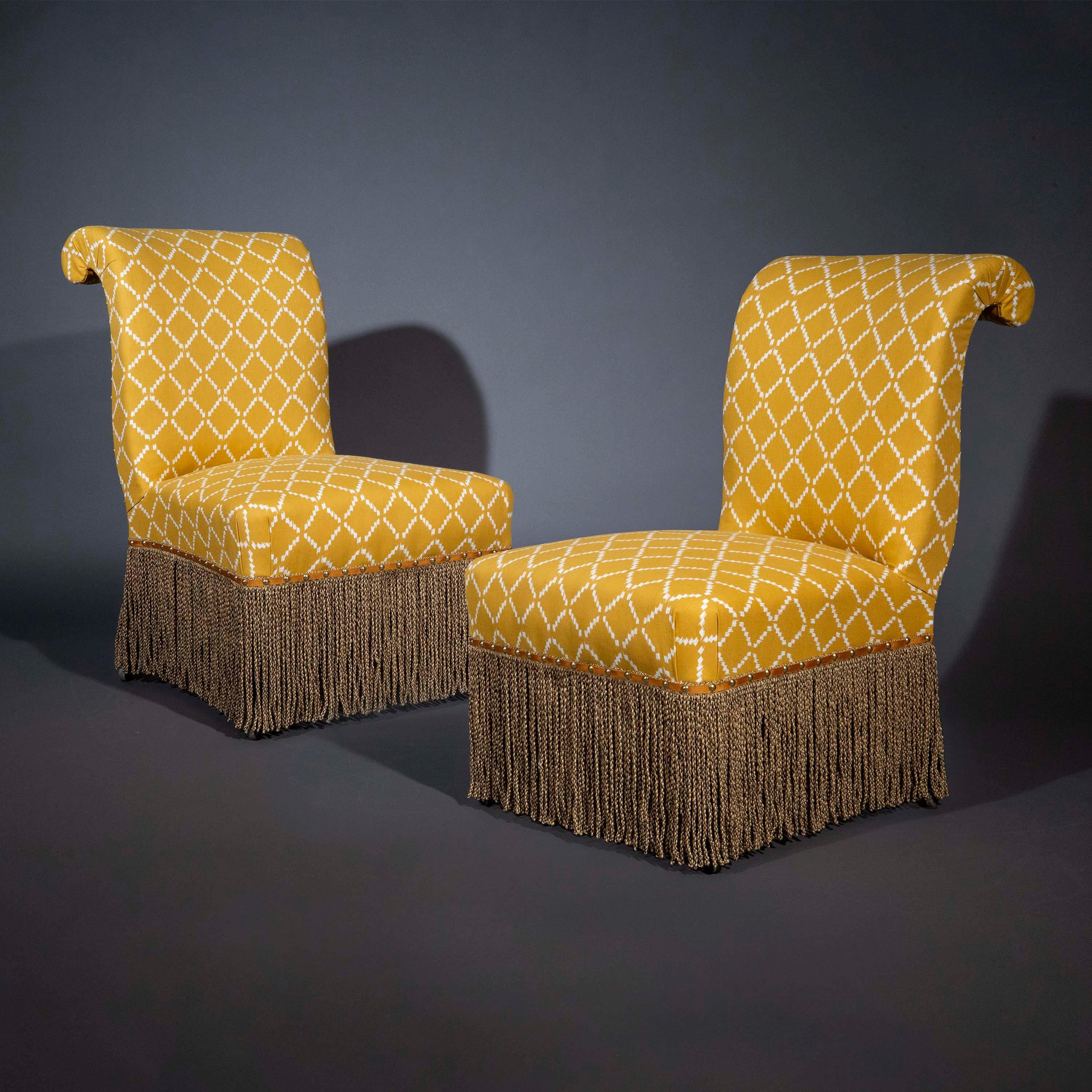 Pair of 19th Century Slipper Chairs 2