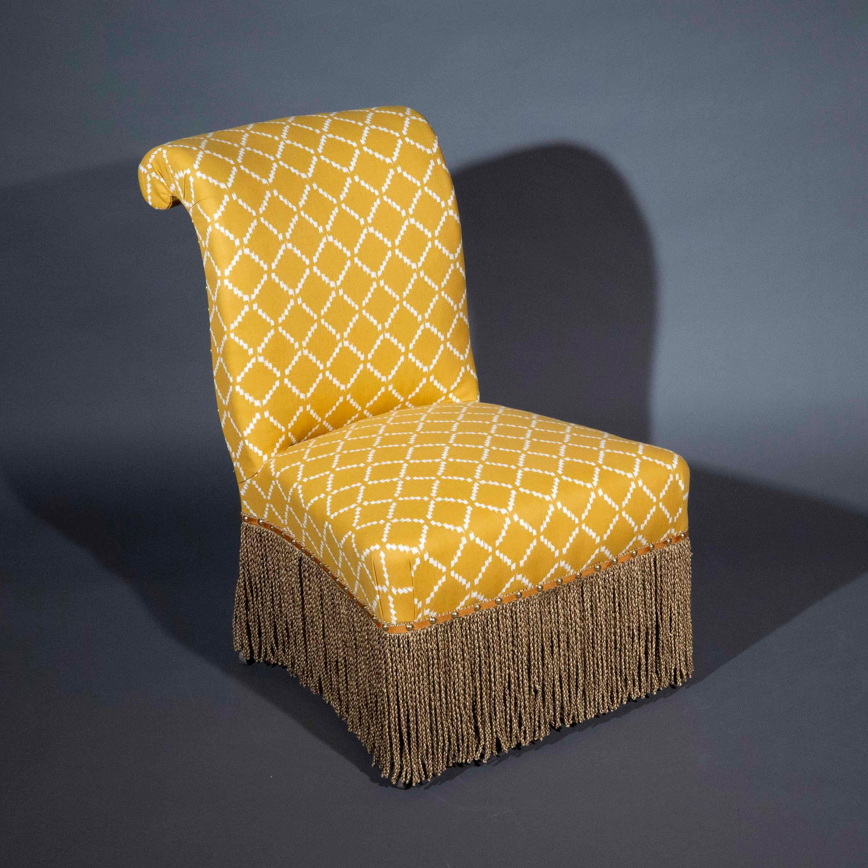 Pair of 19th Century Slipper Chairs 4