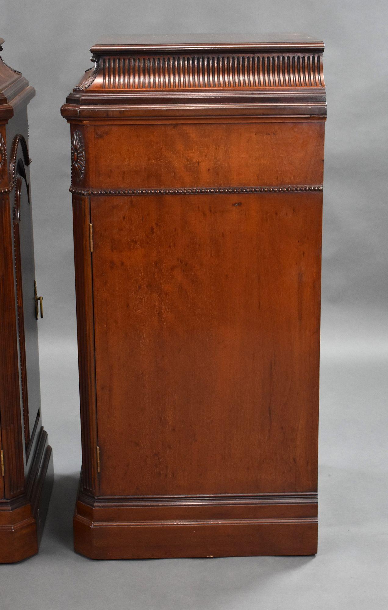 Pair of 19th Century Solid Mahogany Pedestals For Sale 5