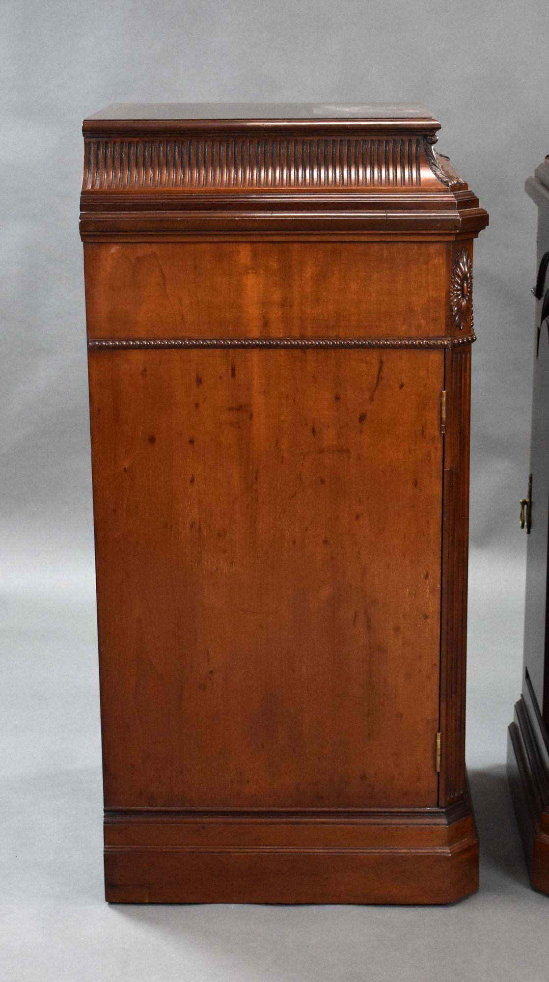 Pair of 19th Century Solid Mahogany Pedestals For Sale 4