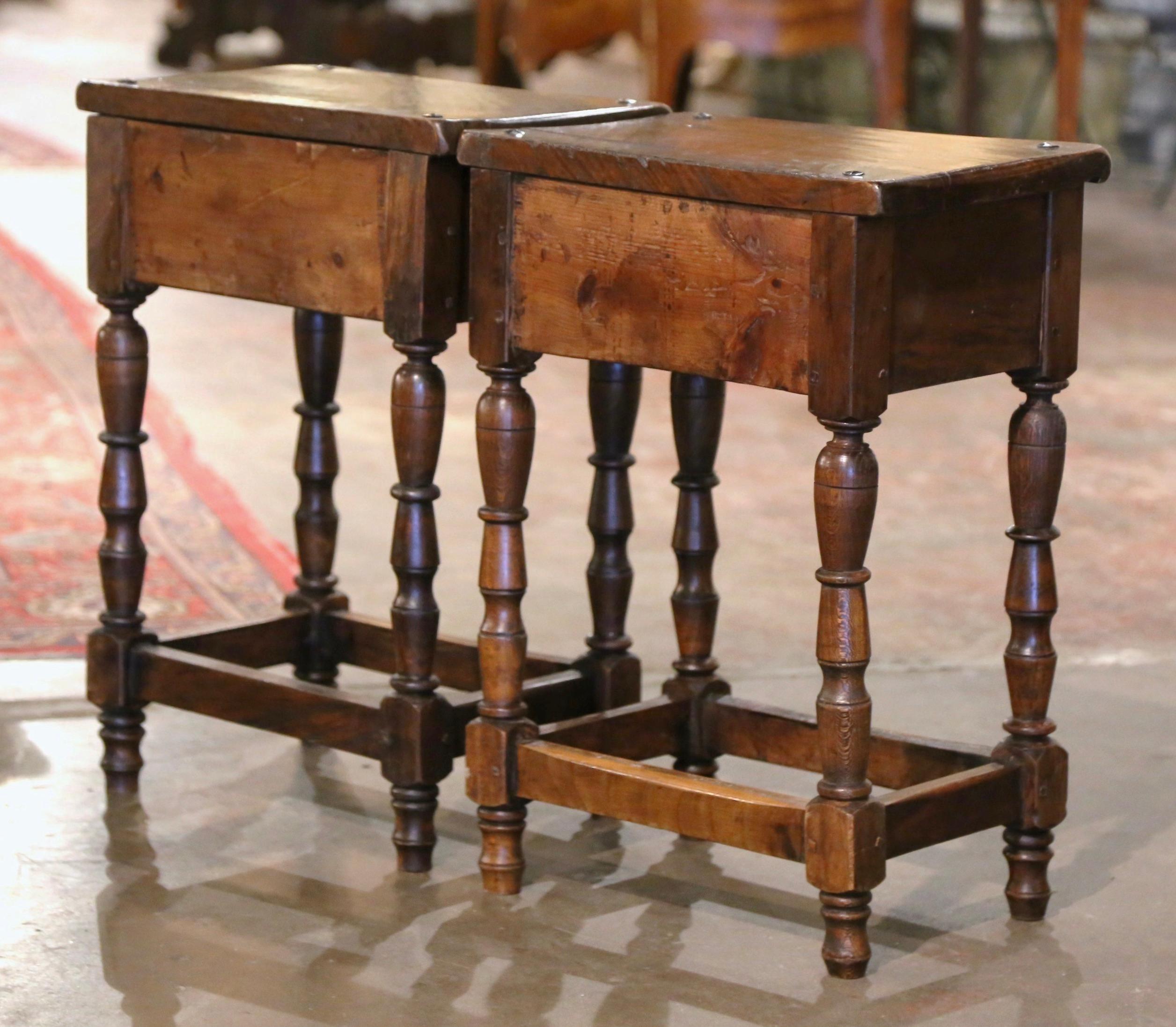 Pair of 19th Century Spanish Baroque Carved Walnut Side Tables 6