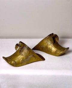 Pair of 19th Century Spanish Colonial Brass Equestrian Slipper Stirrups
