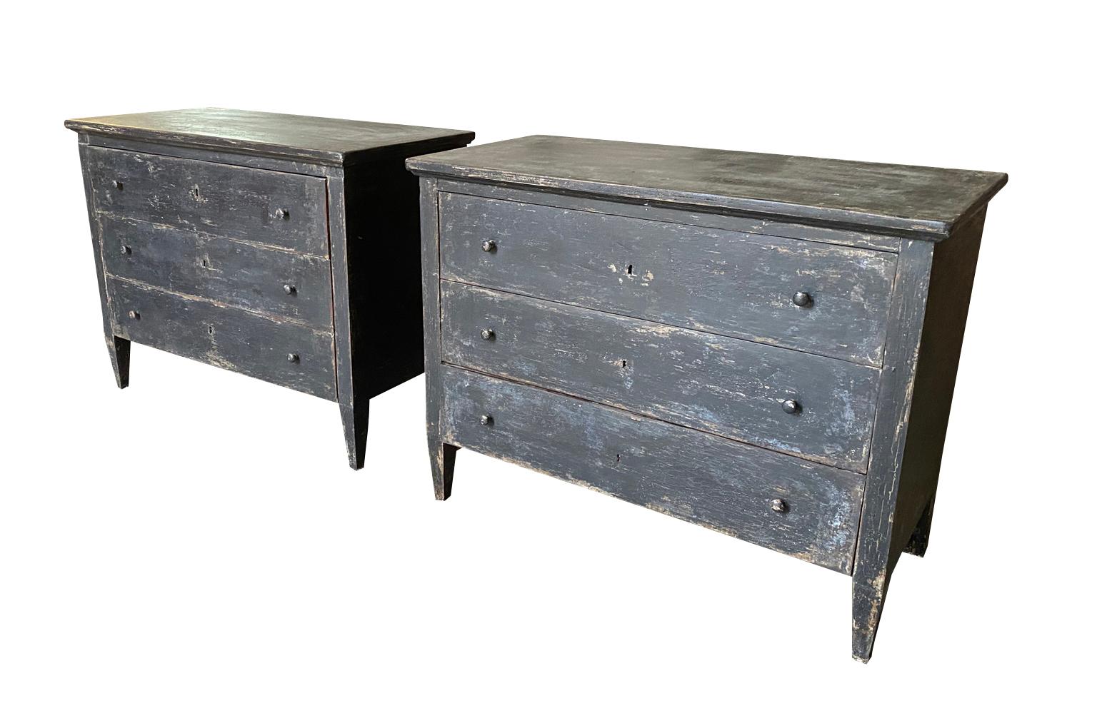 Pair of 19th Century Spanish Painted Commodes In Good Condition In Atlanta, GA