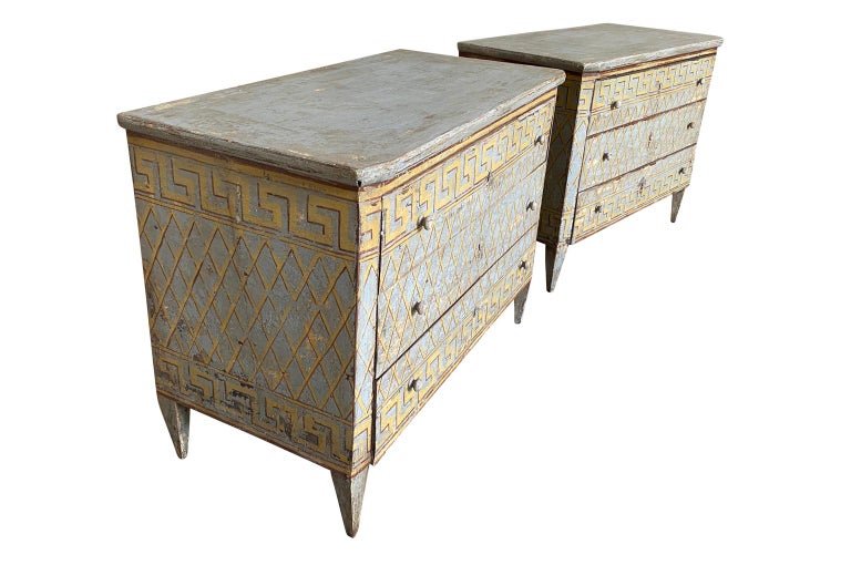 Pair of 19th Century Spanish Painted Commodes at 1stDibs bedside