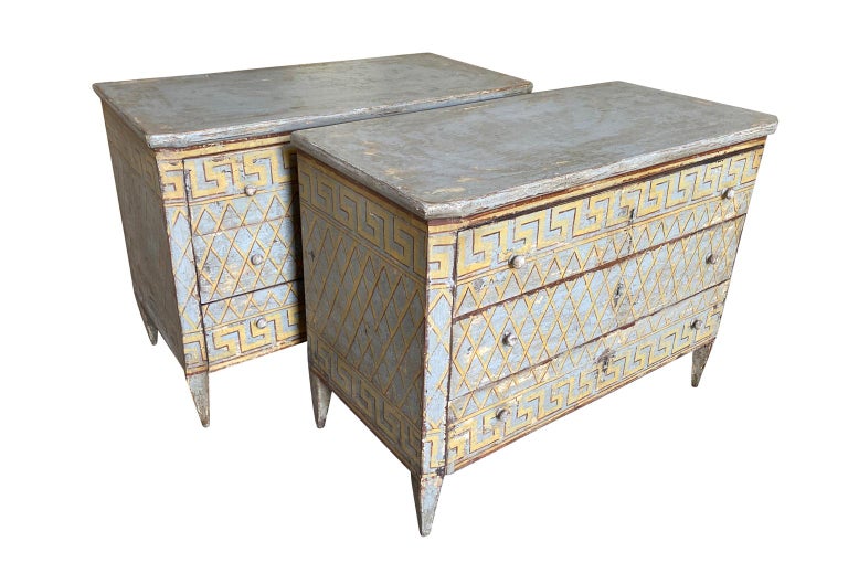 Pair of 19th Century Spanish Painted Commodes at 1stDibs bedside