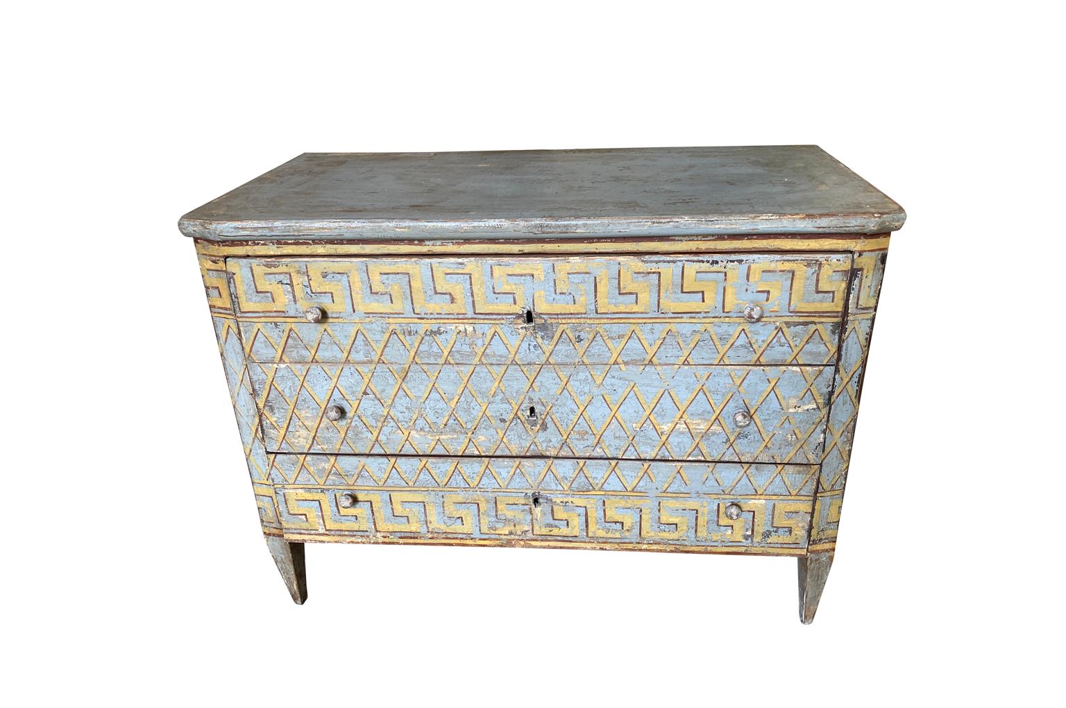 Pair of 19th Century Spanish Painted Commodes 1