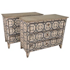 Pair of 19th Century Spanish Painted Commodes