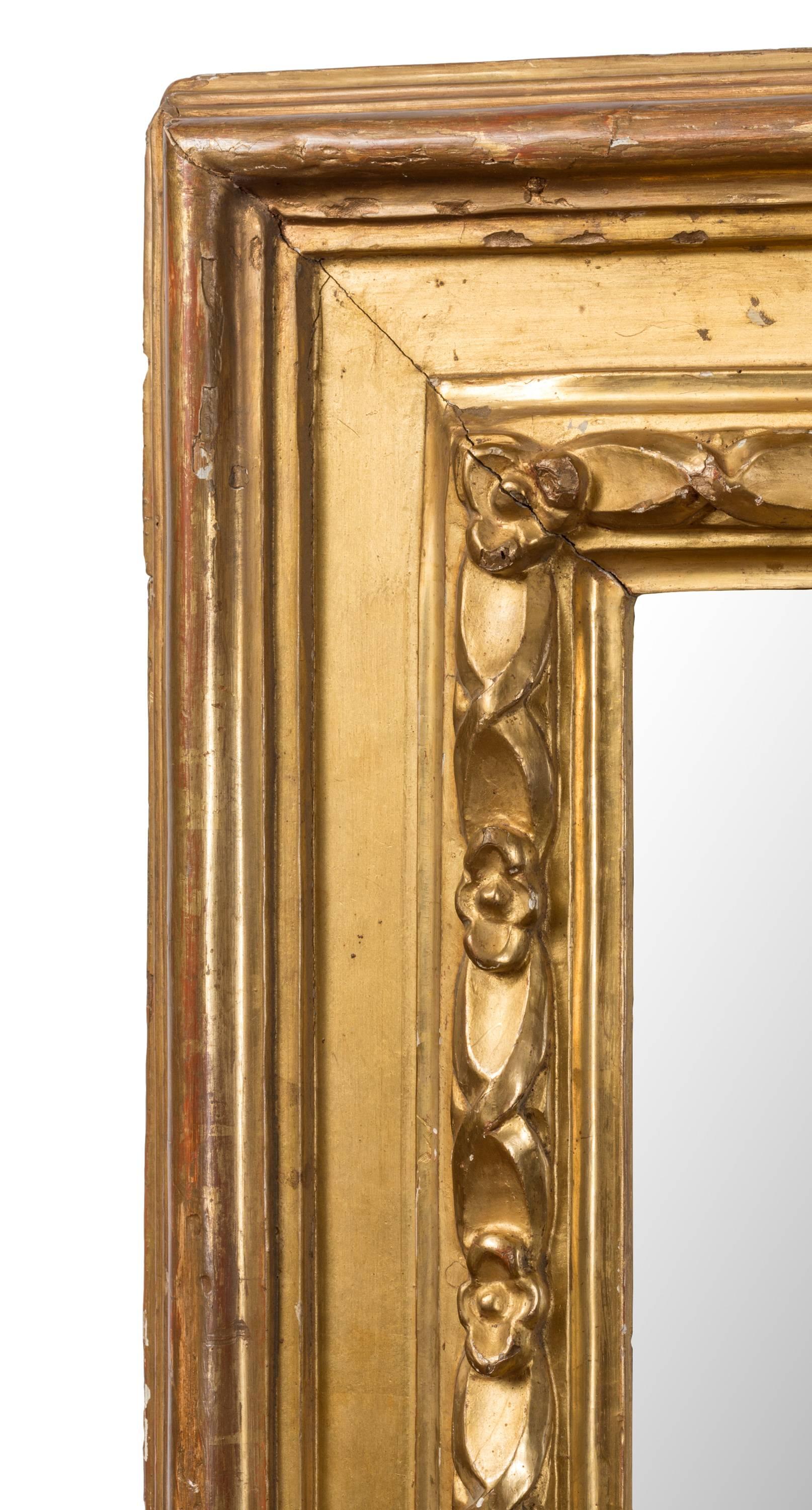 Carved Pair of 19th Century Spanish Rectangular Mirrors For Sale