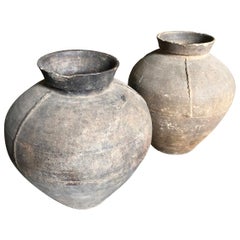 Antique Pair of 19th Century Spanish Terracotta Urns