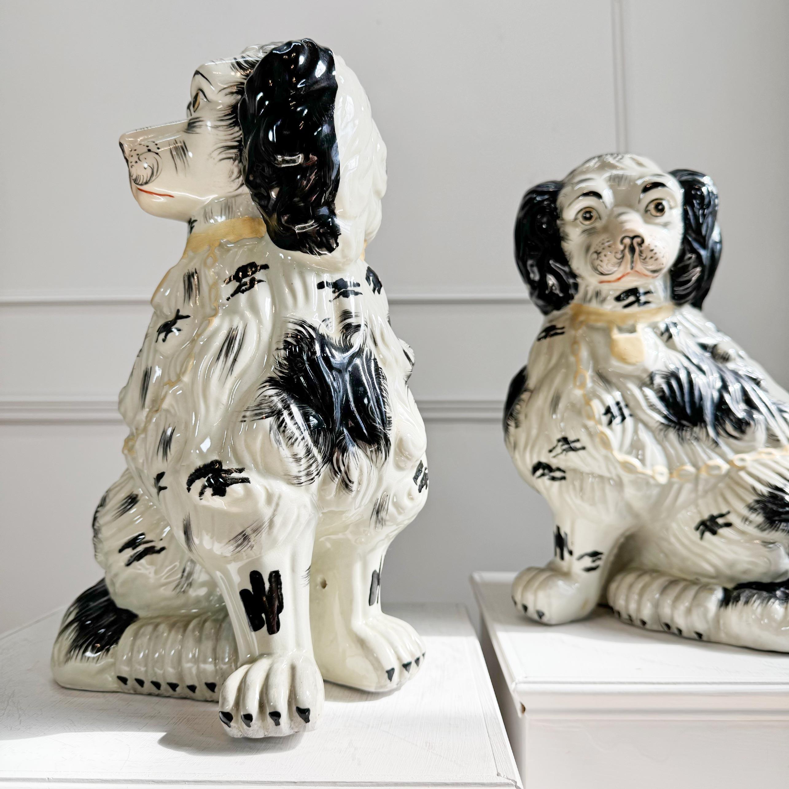  Pair of 19th Century Staffordshire Dogs 5