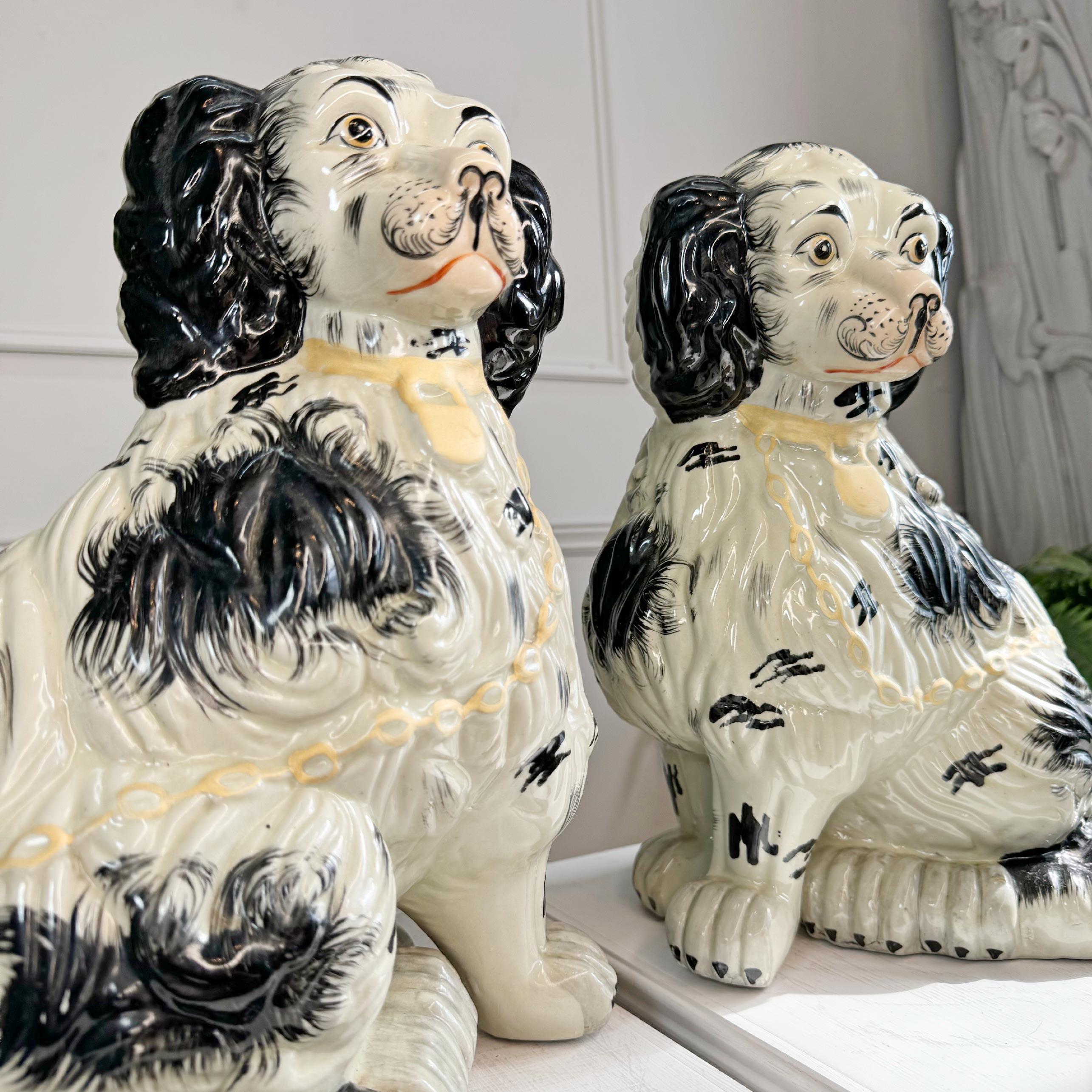  Pair of 19th Century Staffordshire Dogs 6