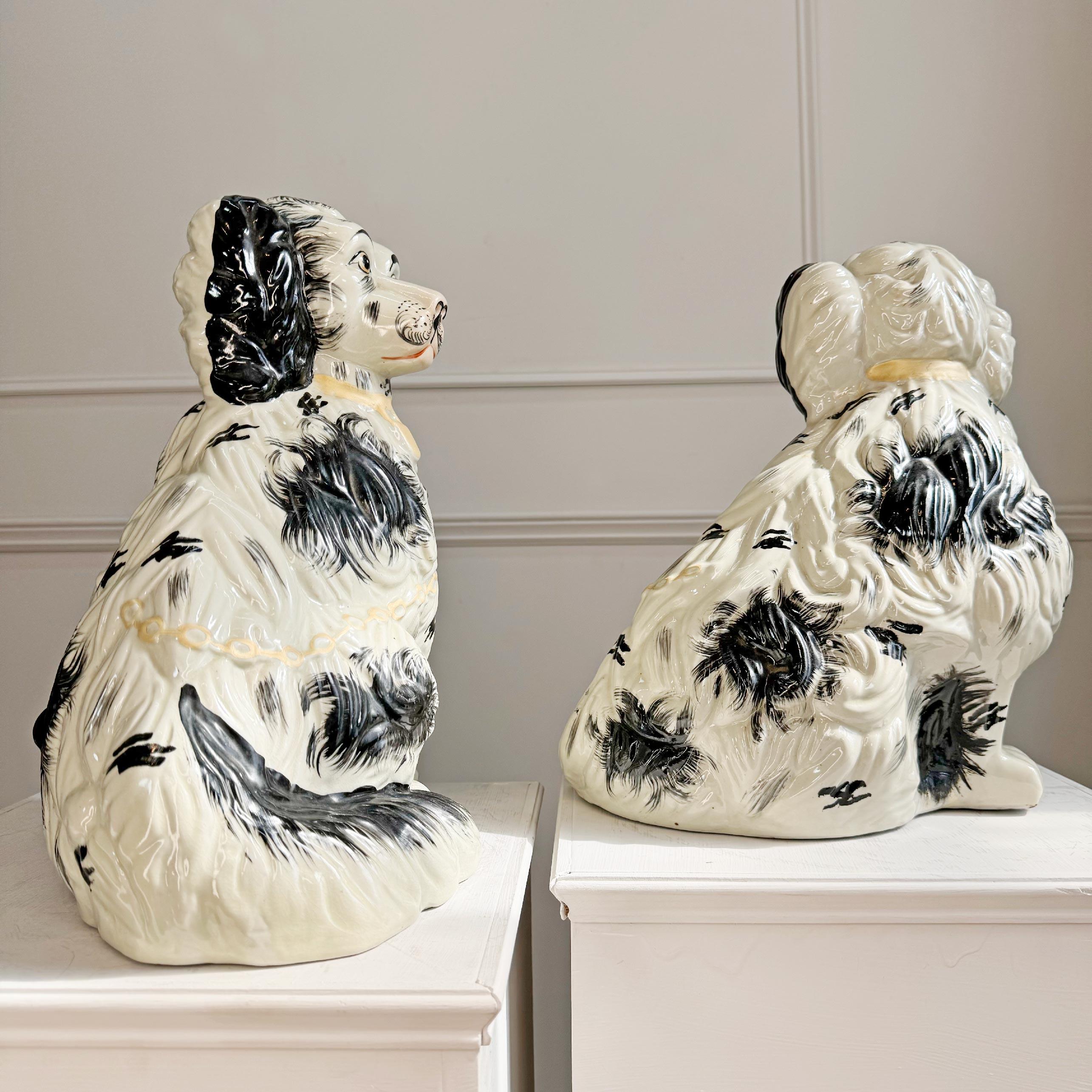  Pair of 19th Century Staffordshire Dogs For Sale 1