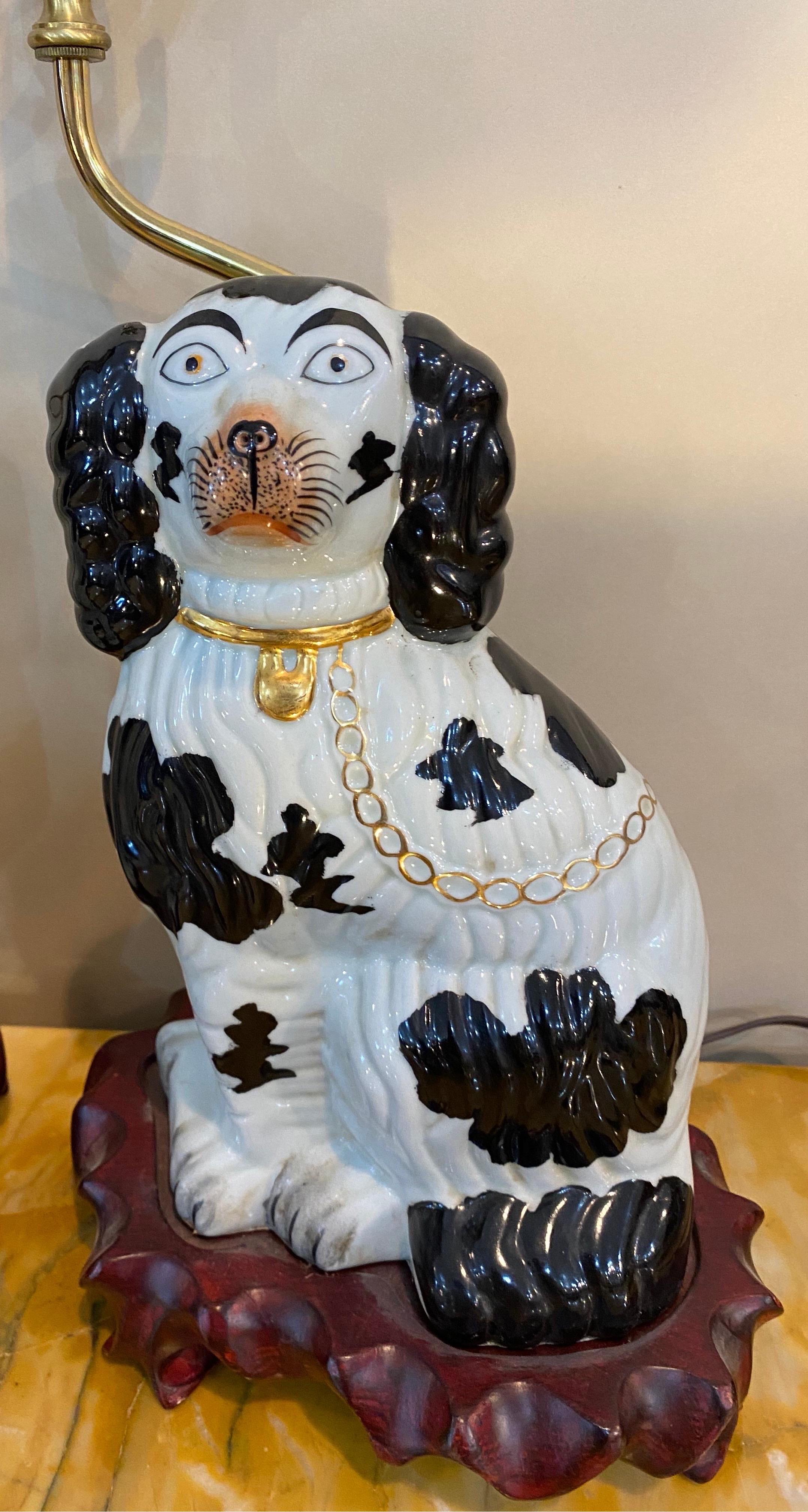 staffordshire dog lamp
