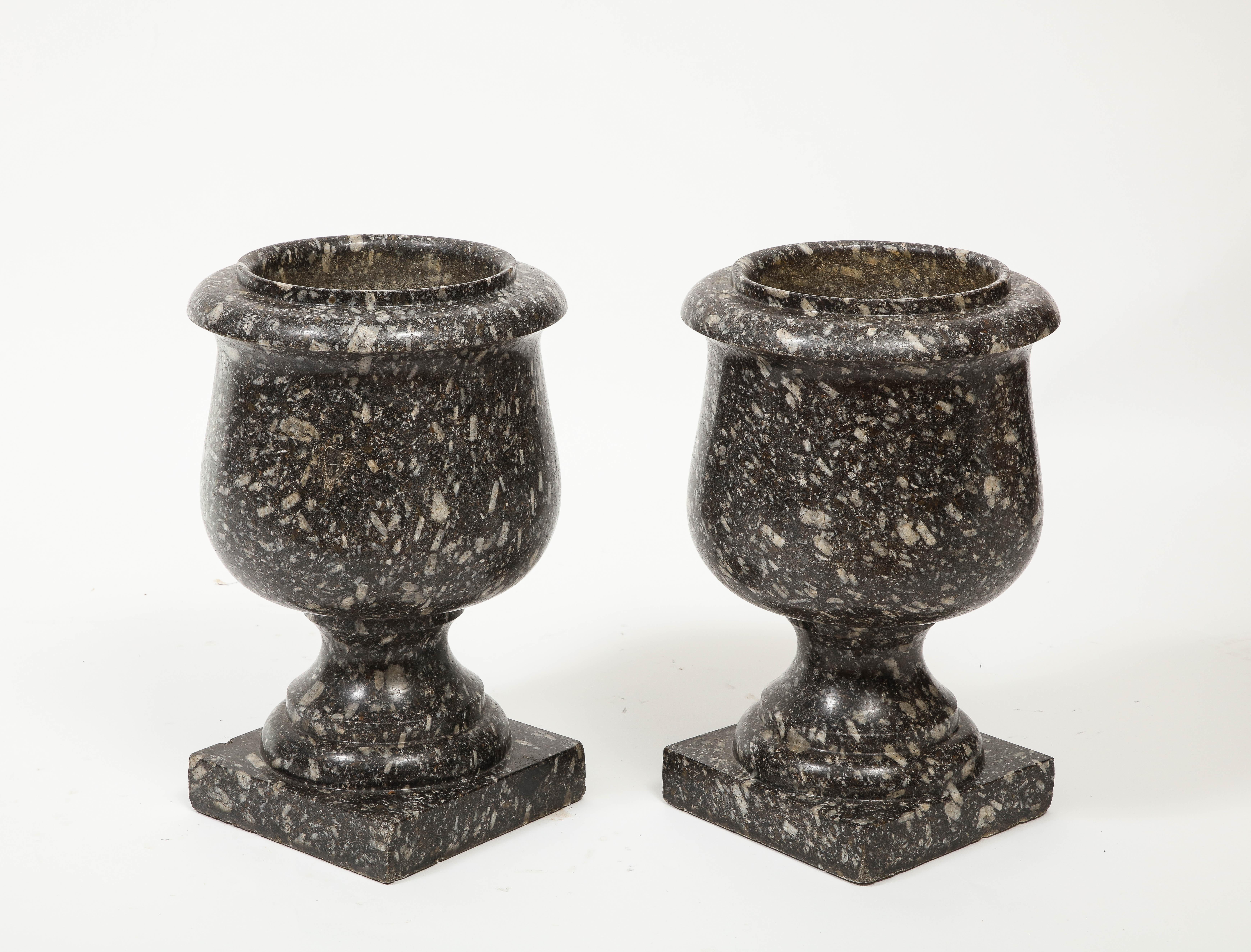 Pair of 19th Century Stone Urns 2