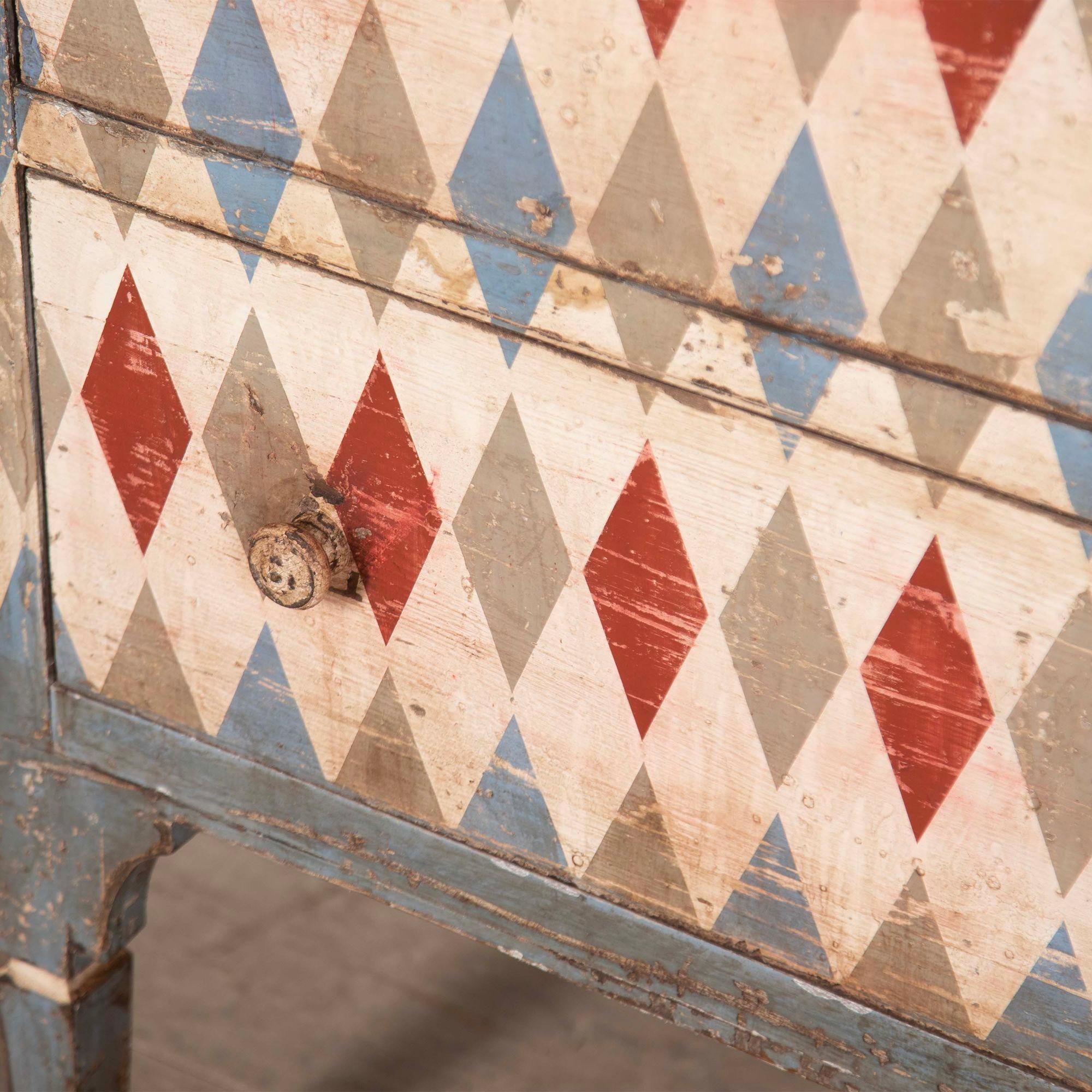 Pair of 19th Century Style Harlequin Commodes 1