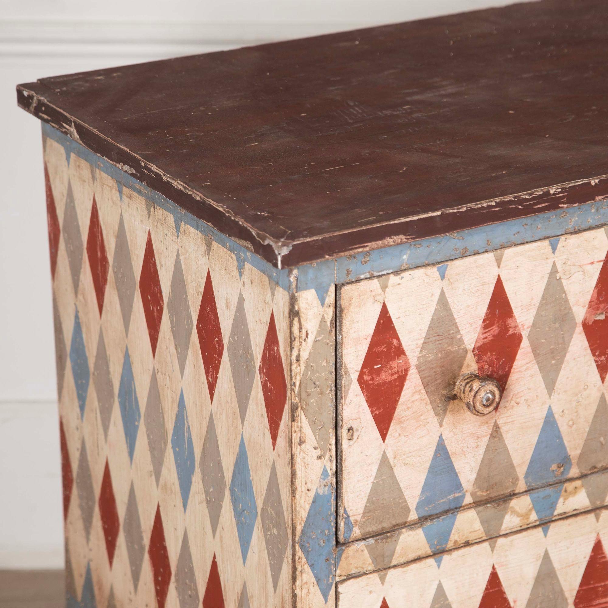 Pair of 19th Century Style Harlequin Commodes 3