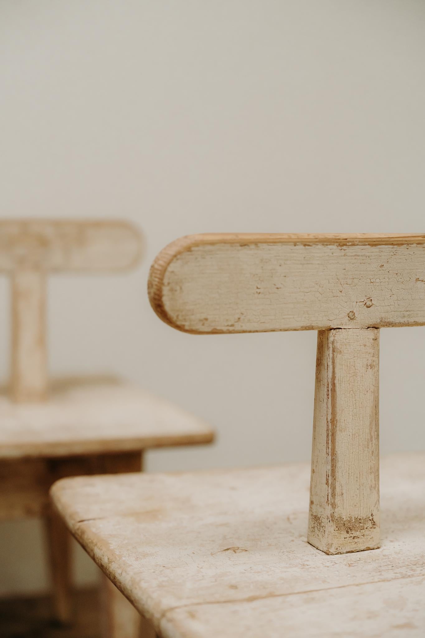 XIXe siècle paire de bancs suédois du 19ème siècle . en vente