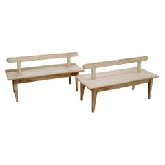 pair of 19th century Swedish benches .. Antique pair of 19th century Swedish benches ..