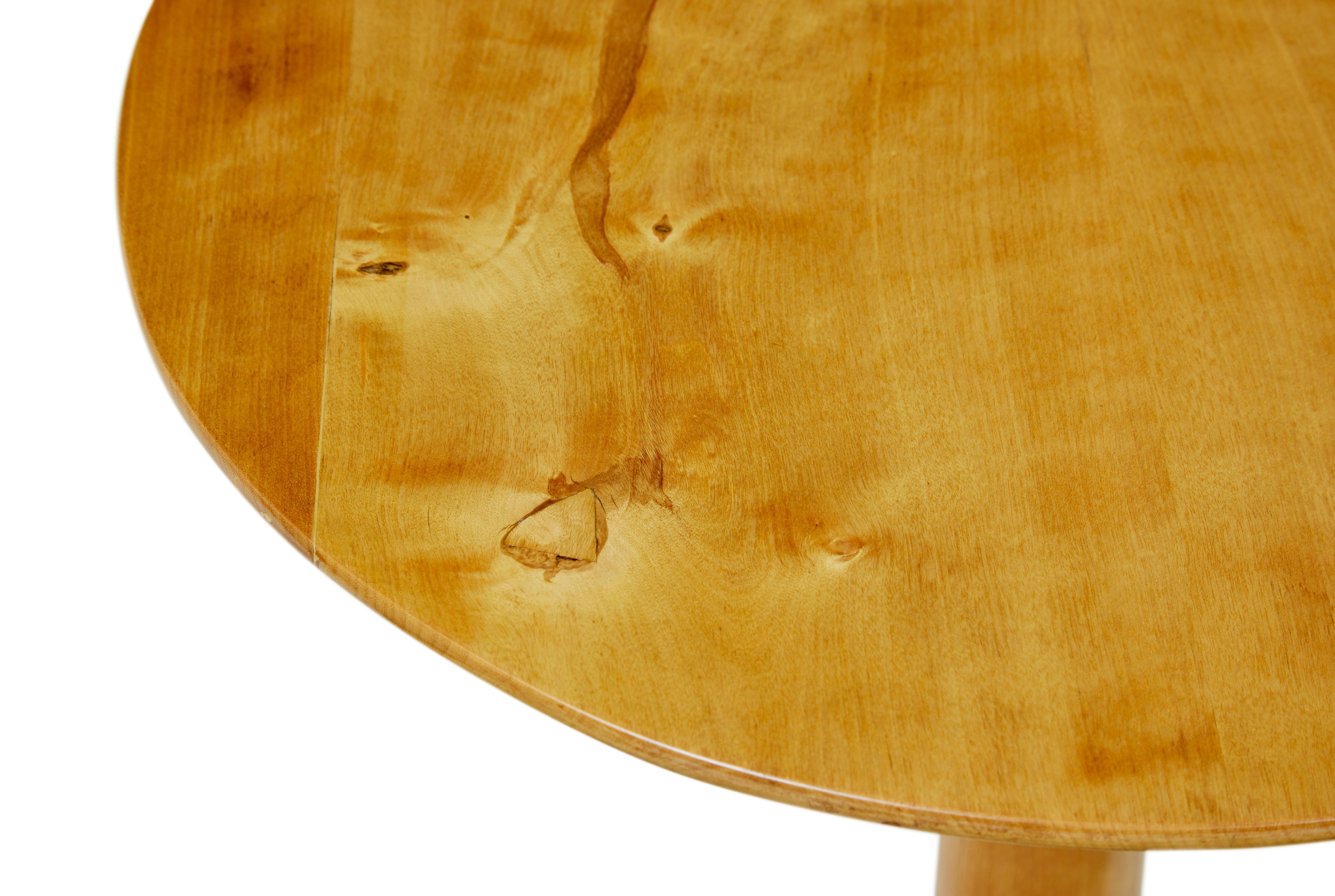 Birch Pair of 19th century Swedish birch side tables For Sale