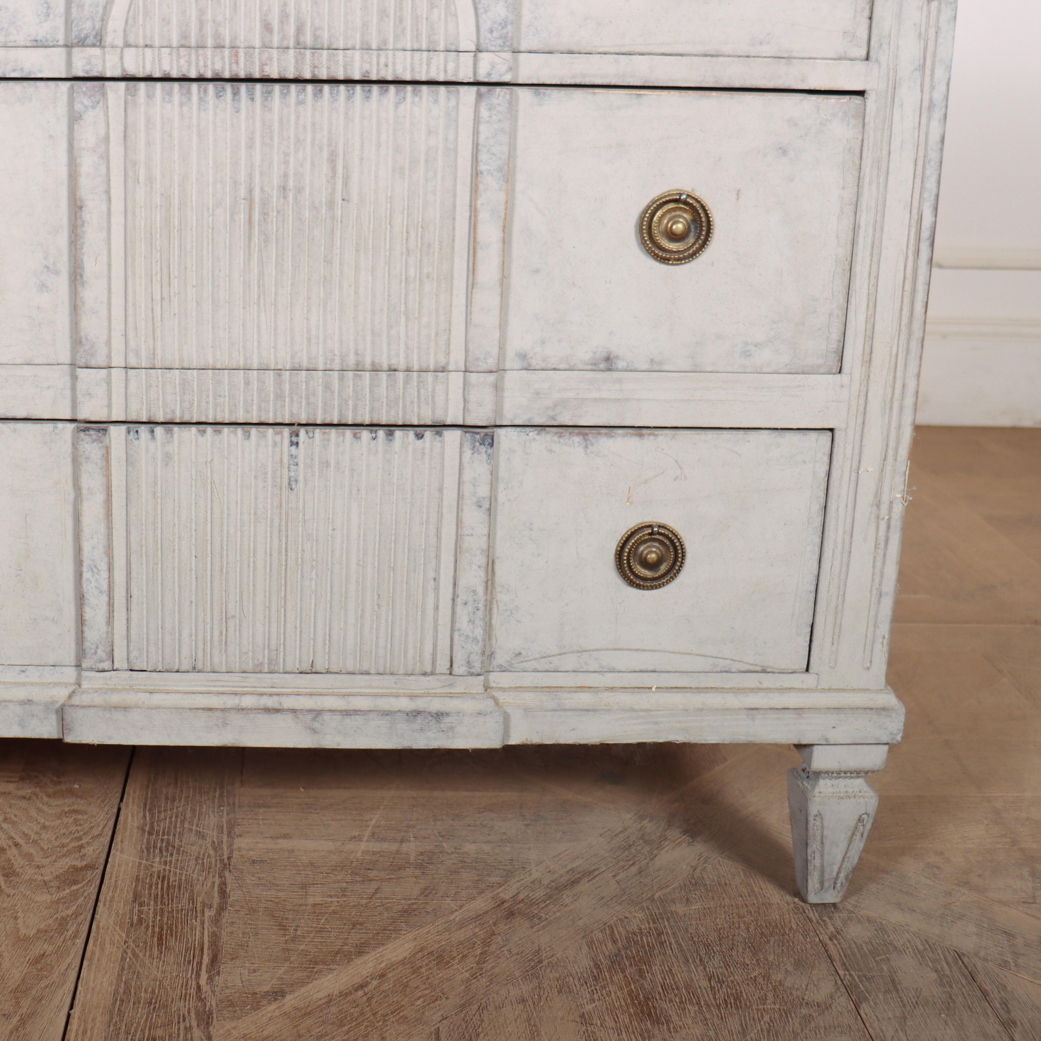 Pair of 19th century Swedish Breakfront Commodes For Sale 1